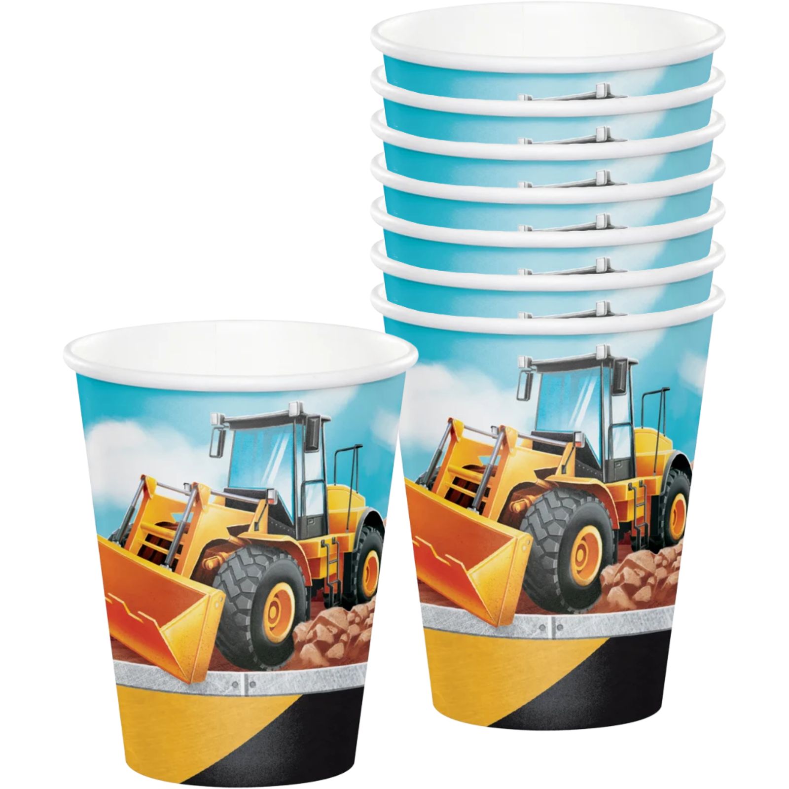 Big Dig Construction Paper Cups (Pack of 8)
