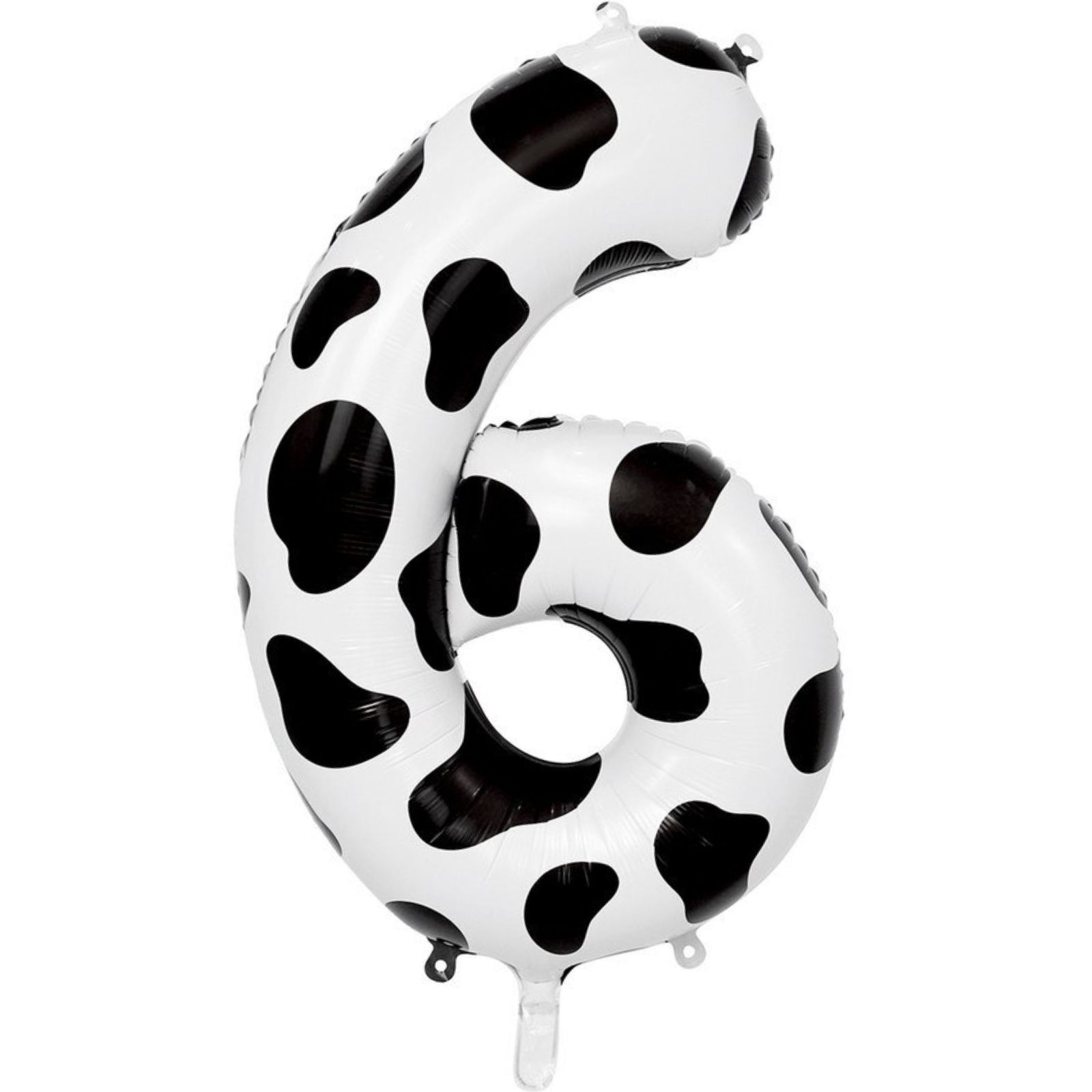 Cow Print Number 6 Balloon 86cm
