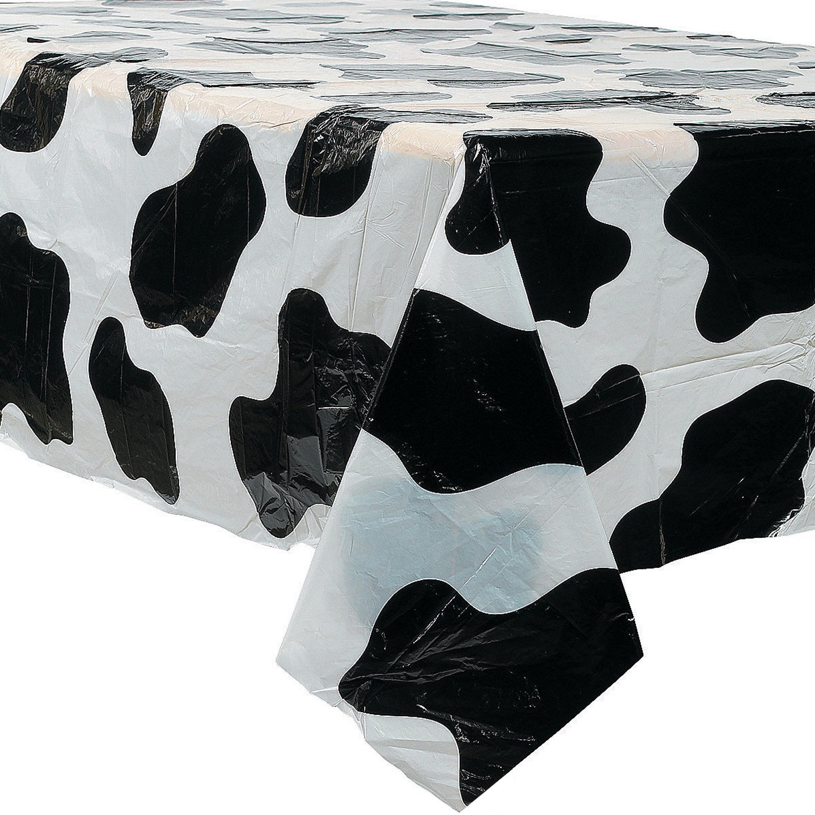 Cow Print Plastic Tablecloth