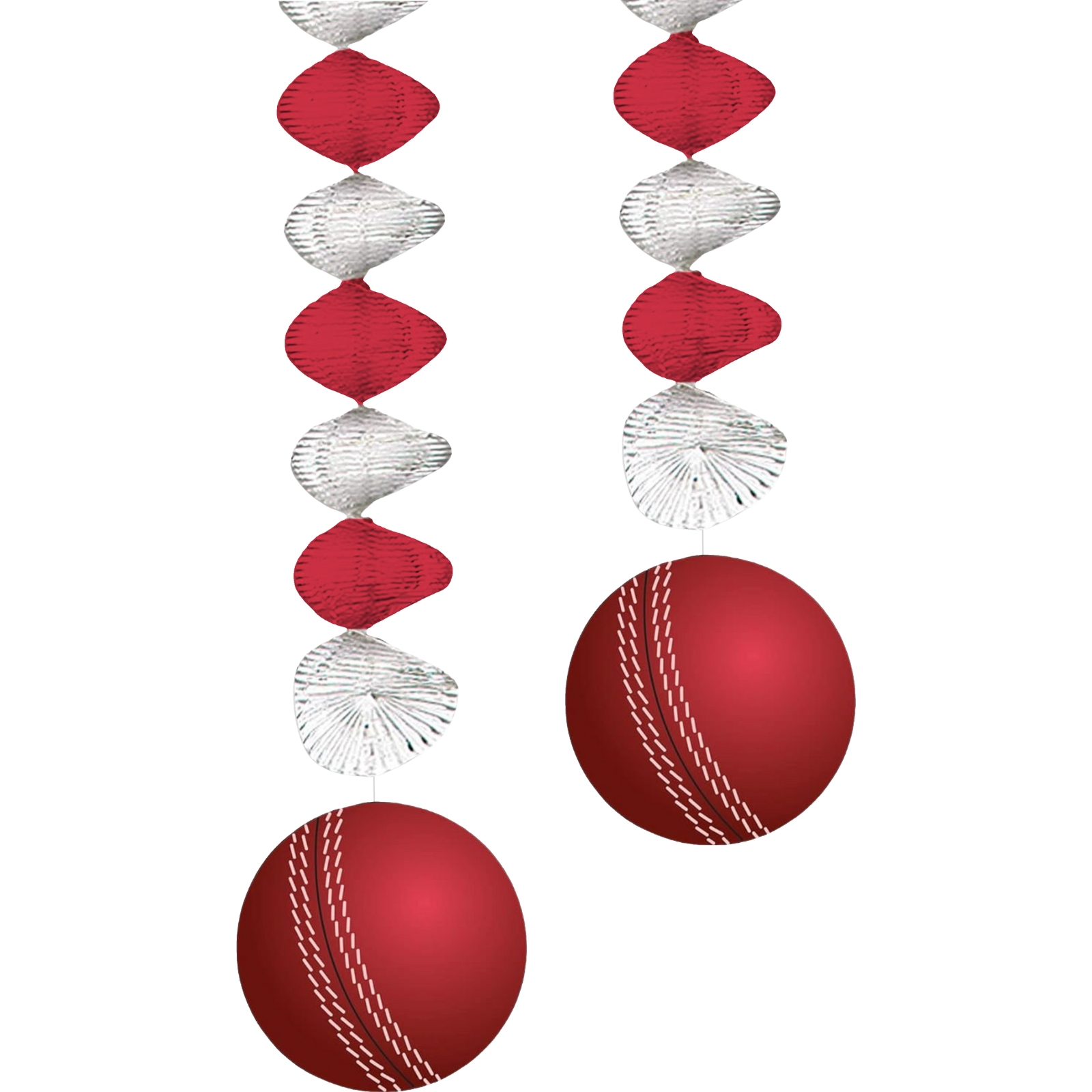 Cricket Ball Hanging Decorations (Pack of 2)