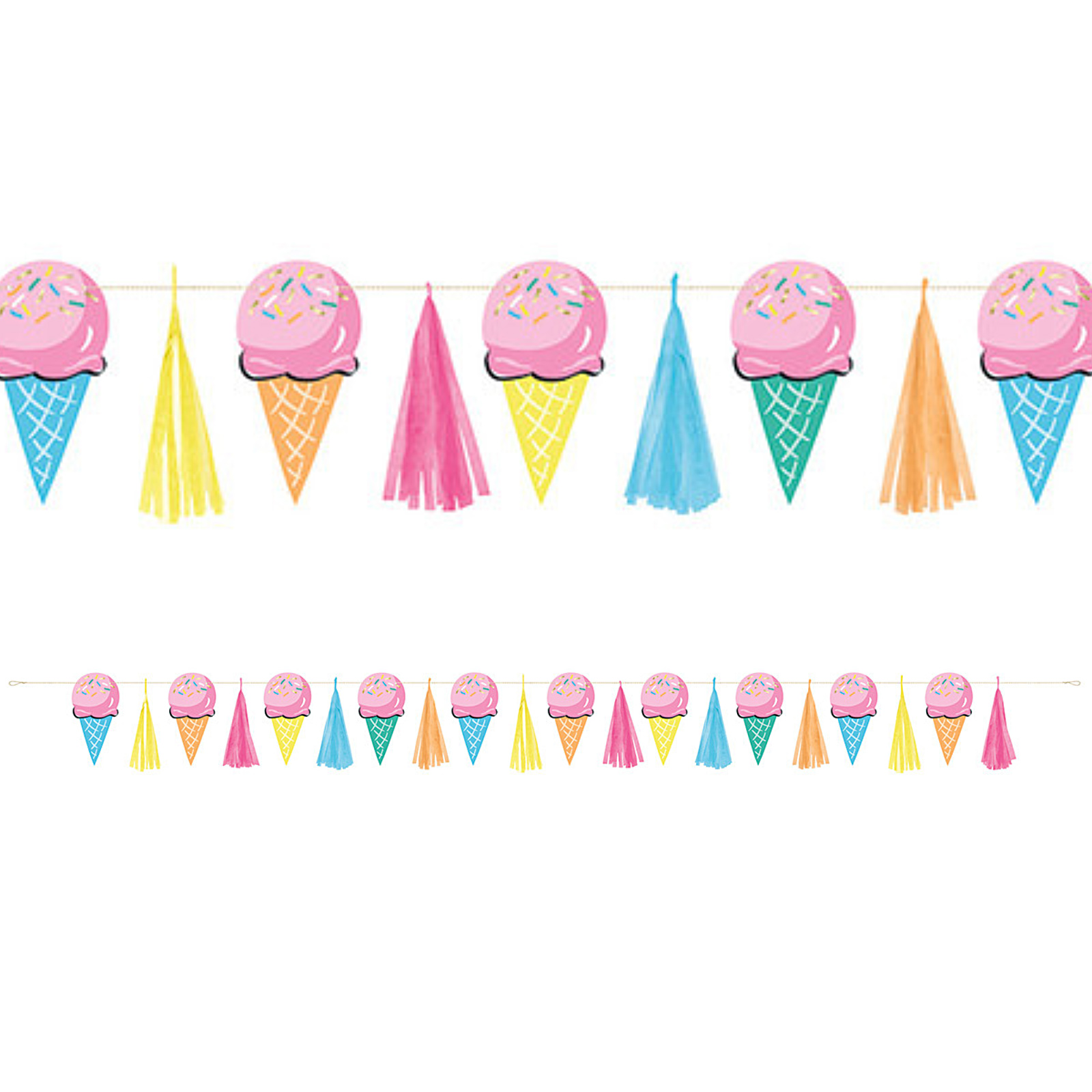Rainbow Birthday Sweets Tassel Garland Banner