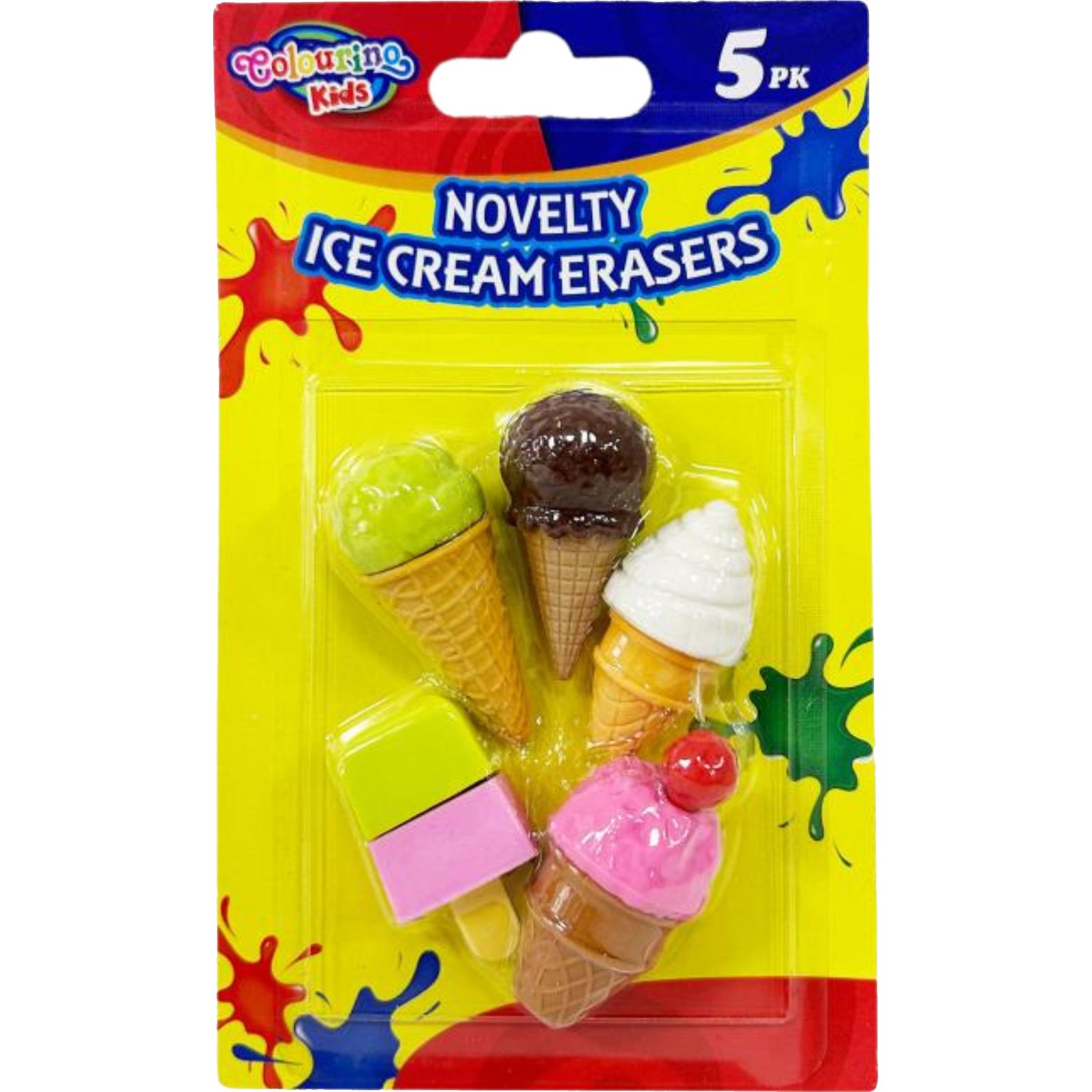 Novelty Ice Cream Erasers (Pack of 5)