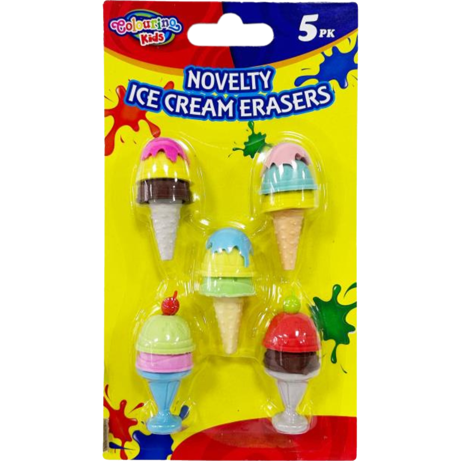 Ice Cream Erasers (Pack of 5)