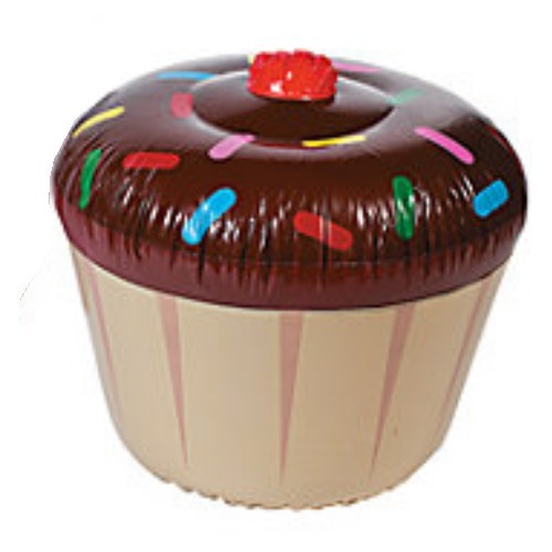 Inflatable Cupcake Brown 40cm