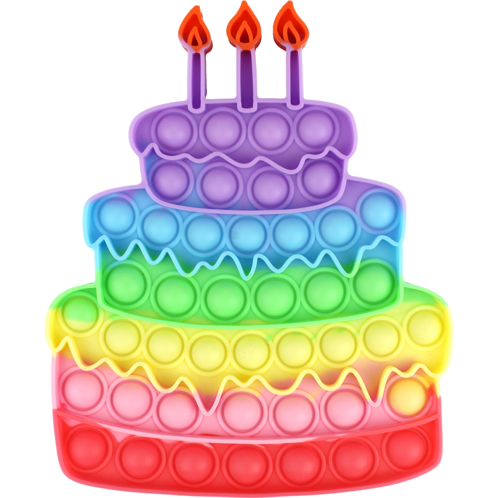 Rainbow Birthday Cake Pop It Fidget Toy