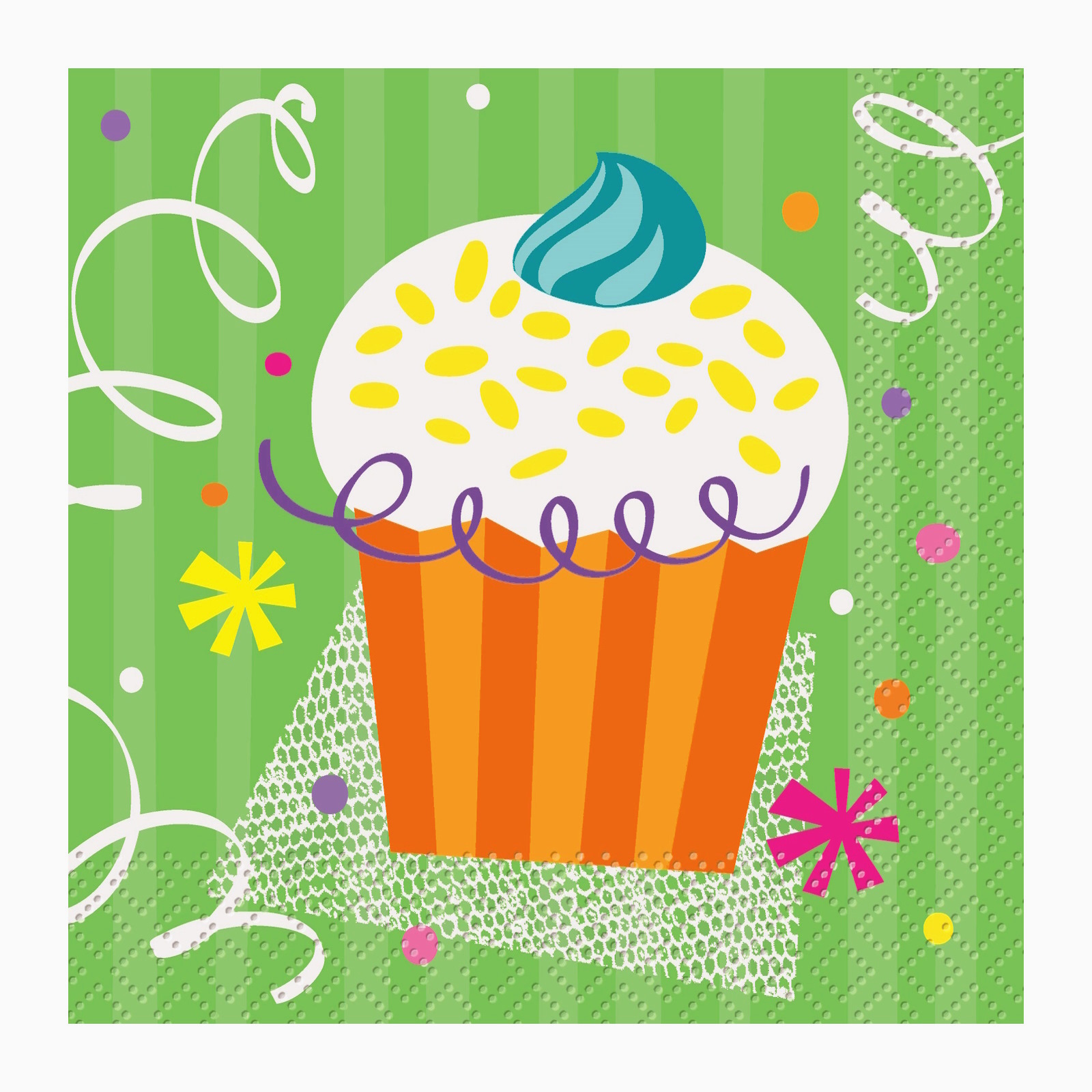 Cupcake Party Small Napkins / Serviettes (Pack of 16) 