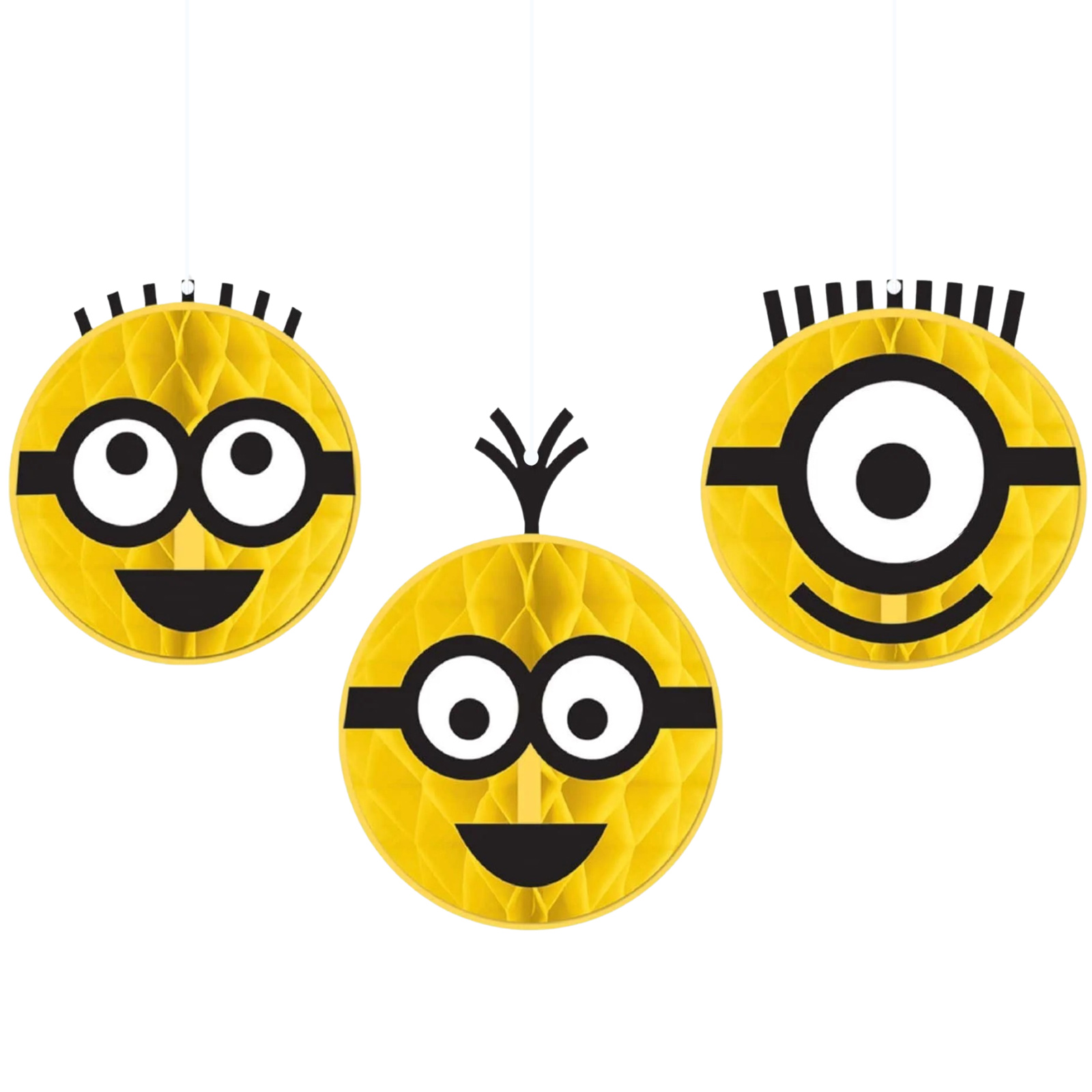 Minions Honeycomb Hanging Decorations (Pack of 3)