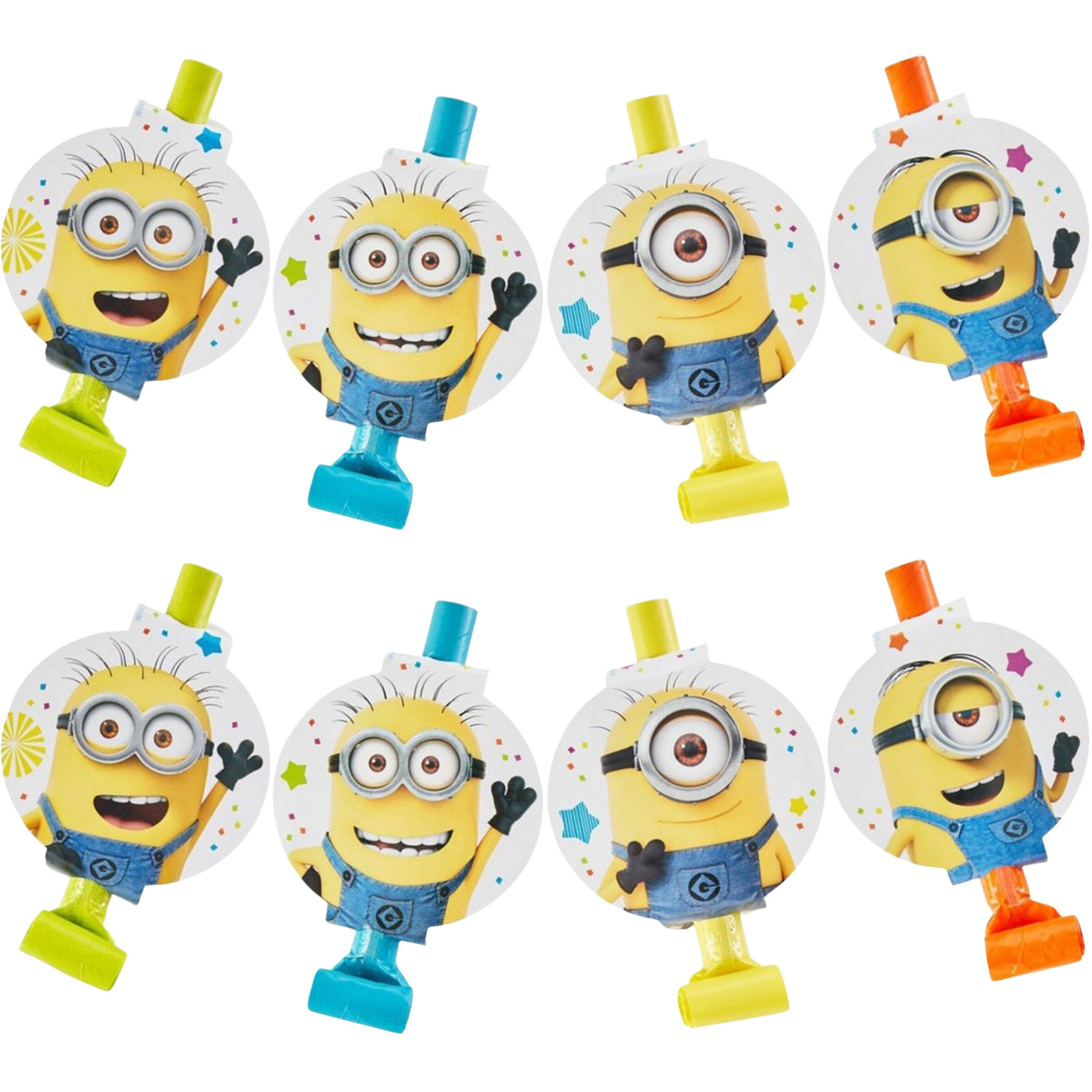 Despicable Me 3 Party Blowers (Pack of 8)