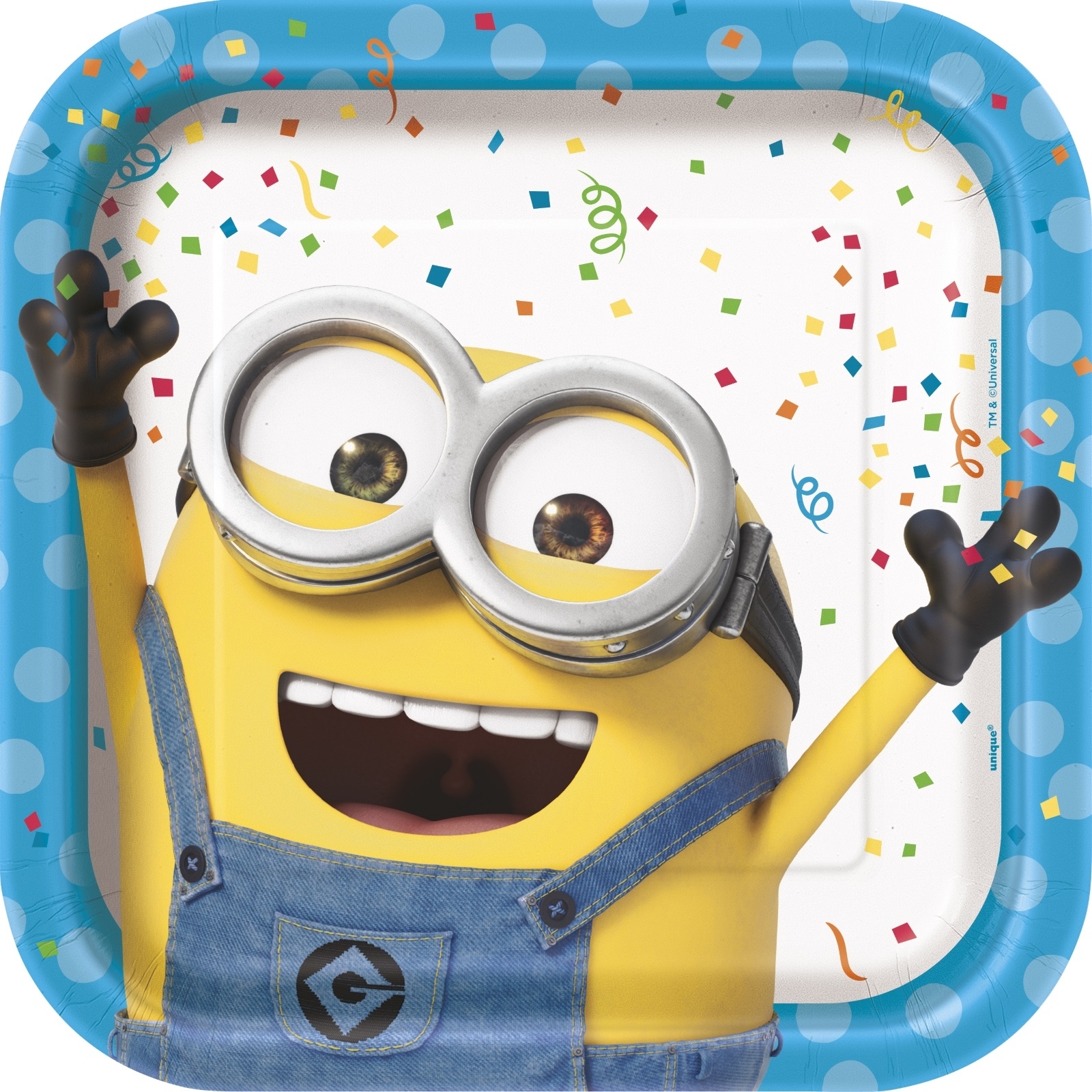 Despicable Me Large Square Paper Plates (Pack of 8)