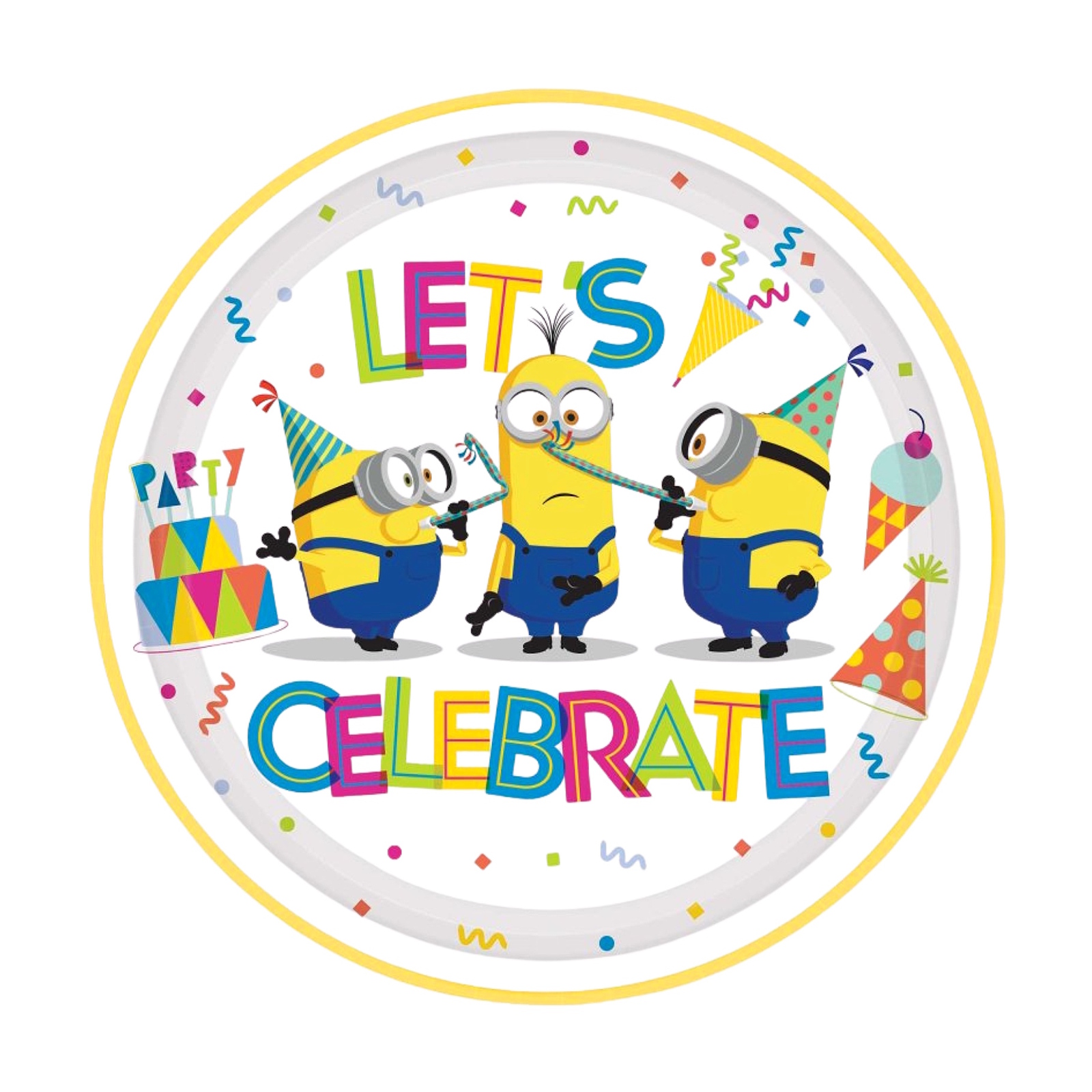 Minions Let's Celebrate Small Paper Plates Pack of 8