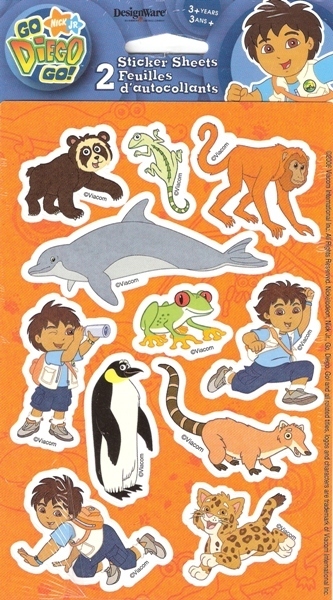 Go Diego Go Stickers (2 Sheets)