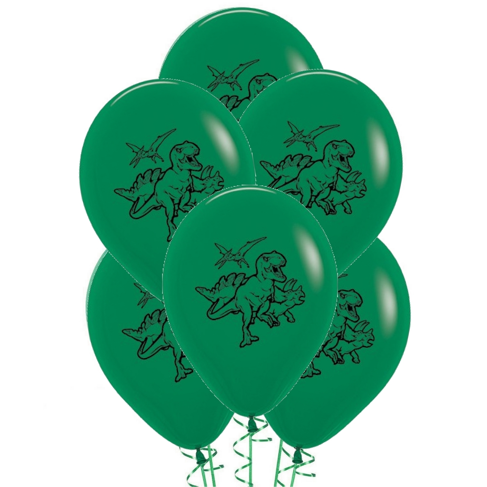 Sempertex Forest Green Dinosaur Balloons (Pack of 6)