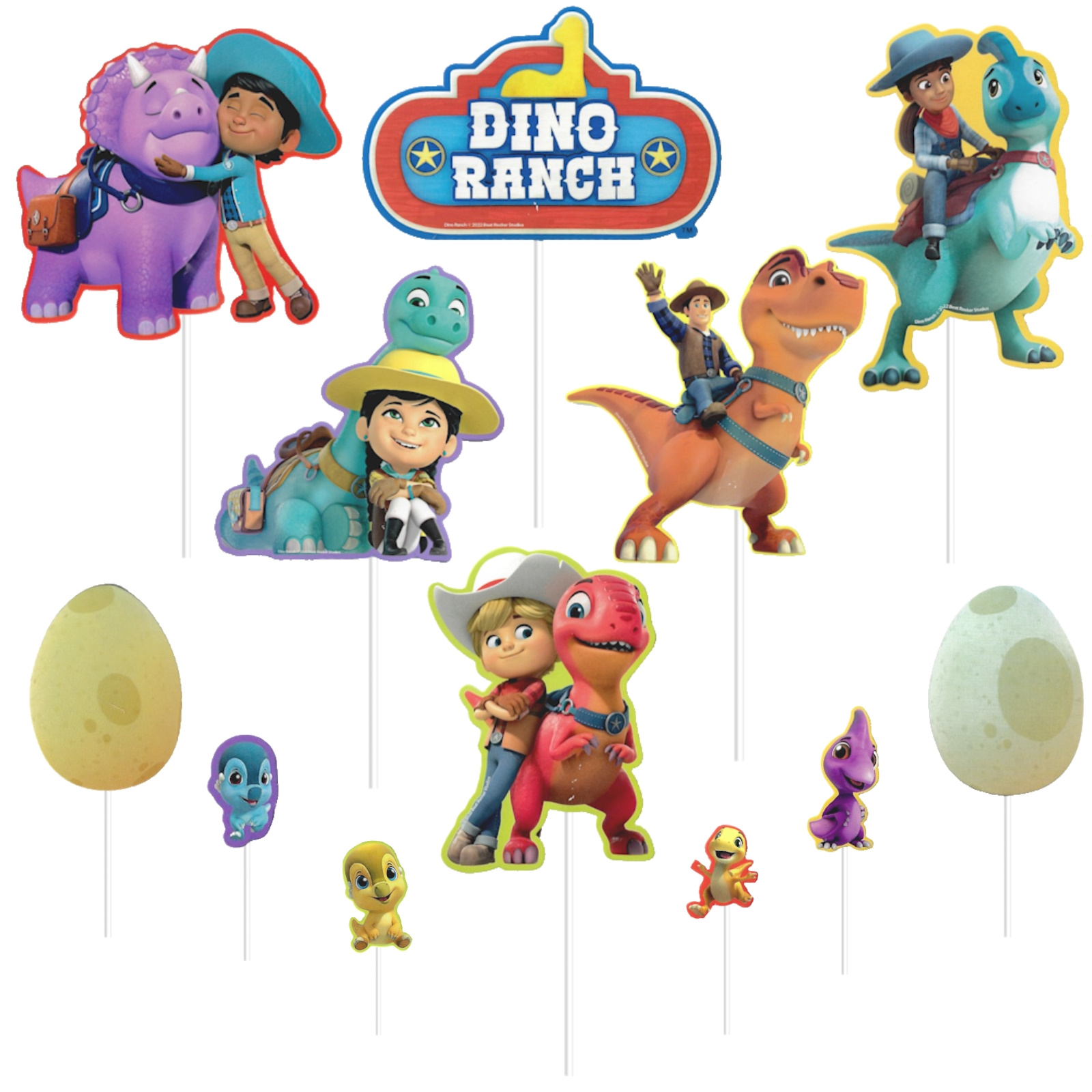 Dino Ranch Cake Toppers (Pack of 12) 