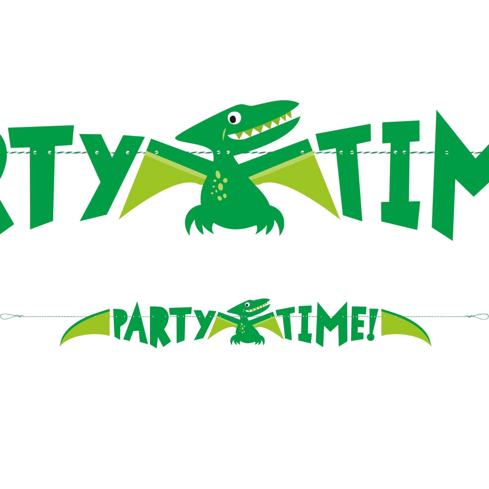 Party Time Dinosaur Garland Banner 1.5m