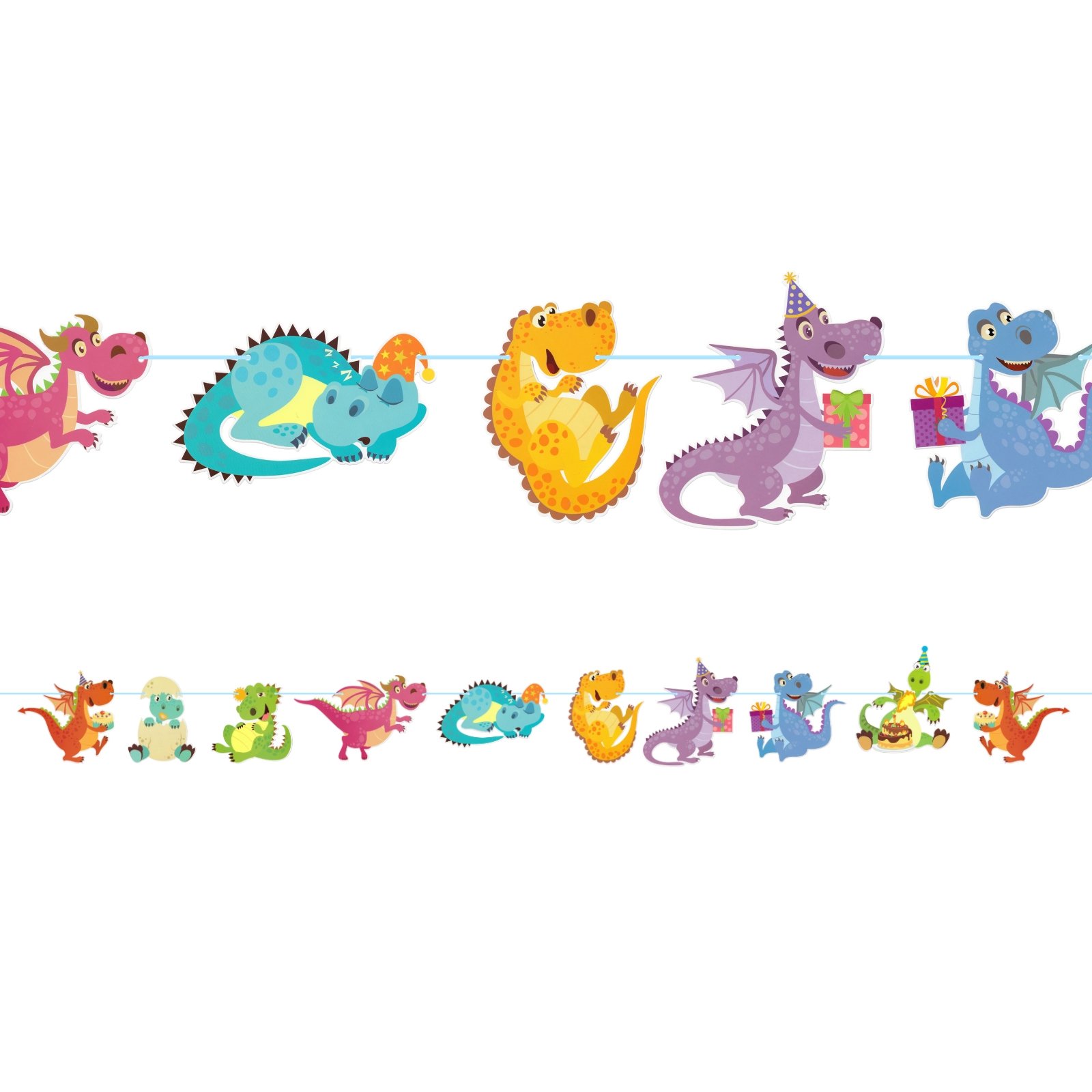 Dinosaur Characters Garland Banner