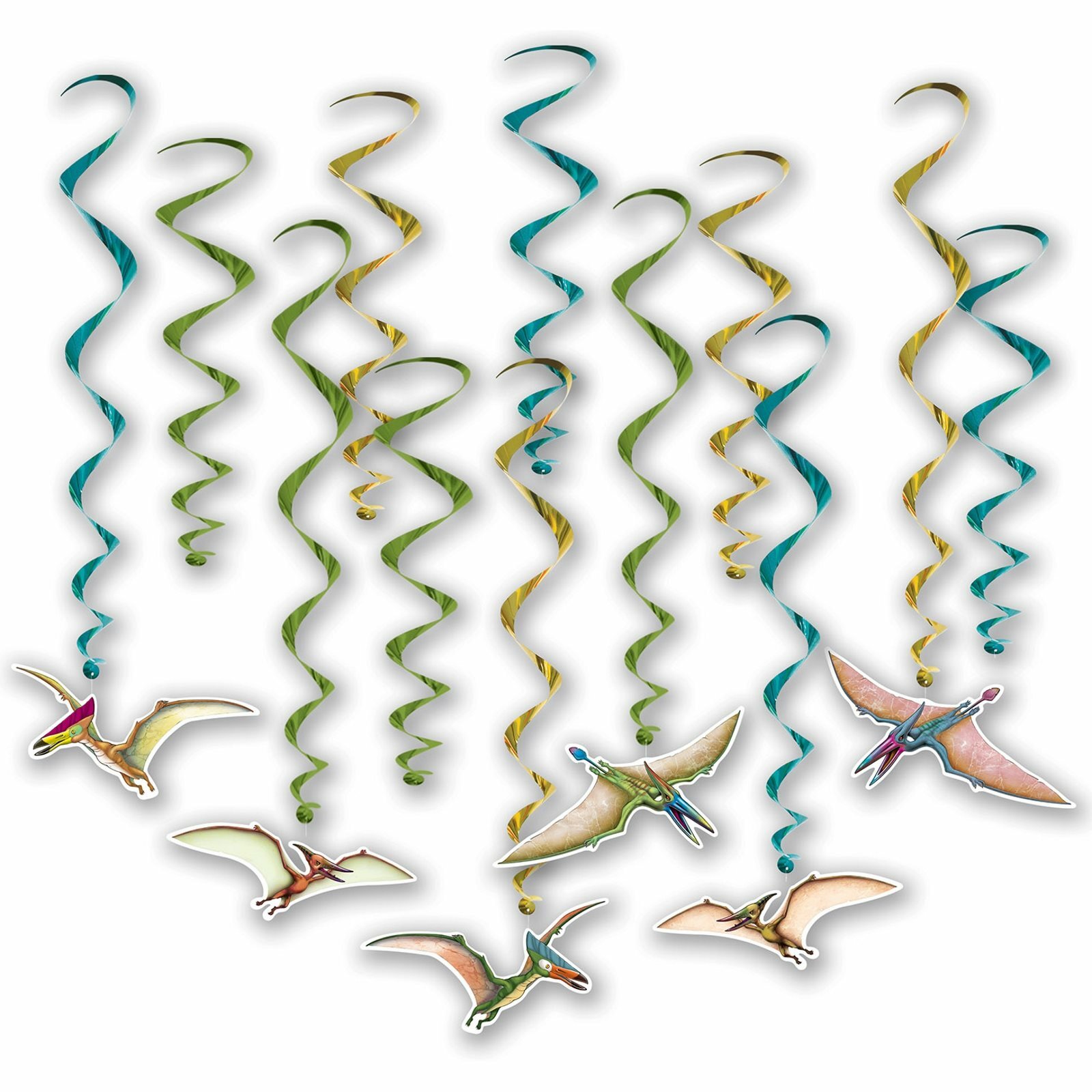 Dinosaur Swirl Decorations (Pack of 12)