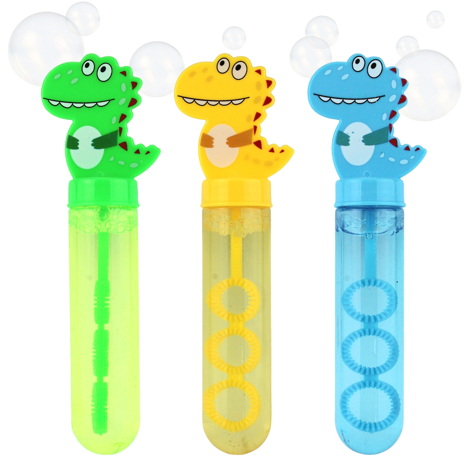 Pack of 3 Smiling Dinosaur Bubble Bottles