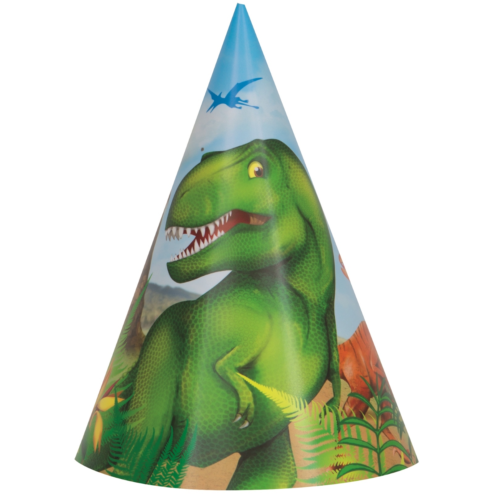 Dinosaur Party Hats (Pack of 8)