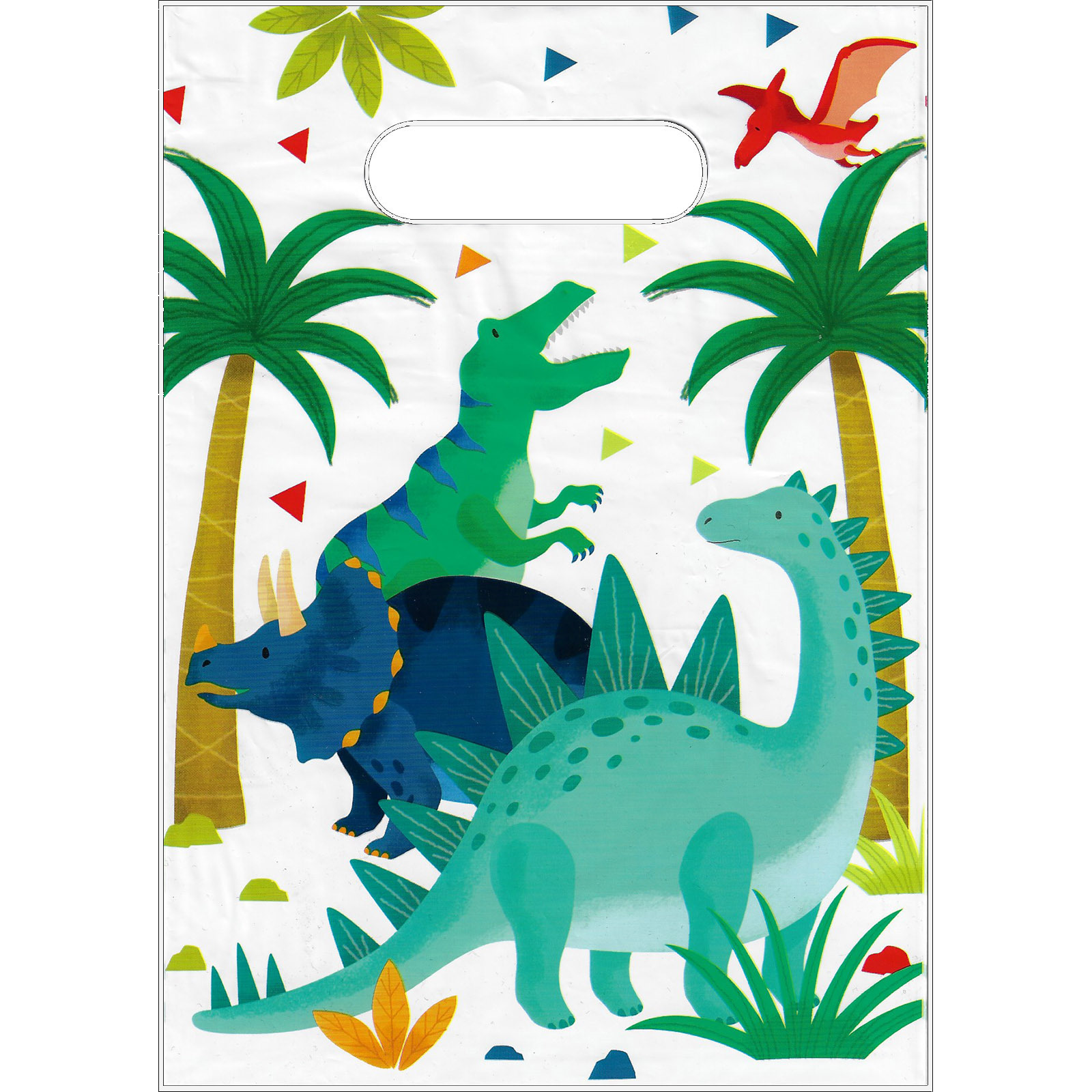 Roarsome Dinosaur Plastic Lolly/Treat Bags (Pack of 8)