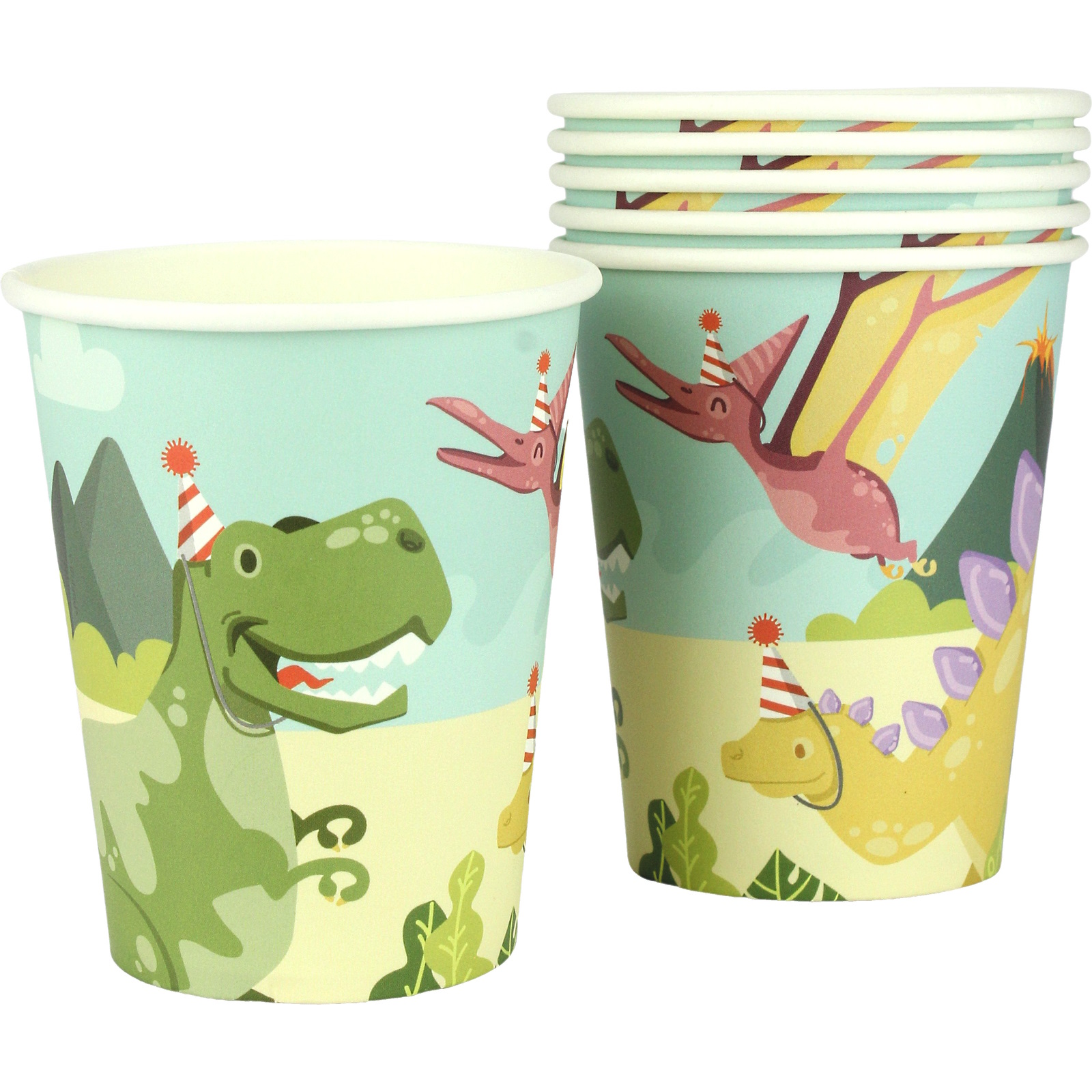 Dino Party Paper Cups (Pack of 6)