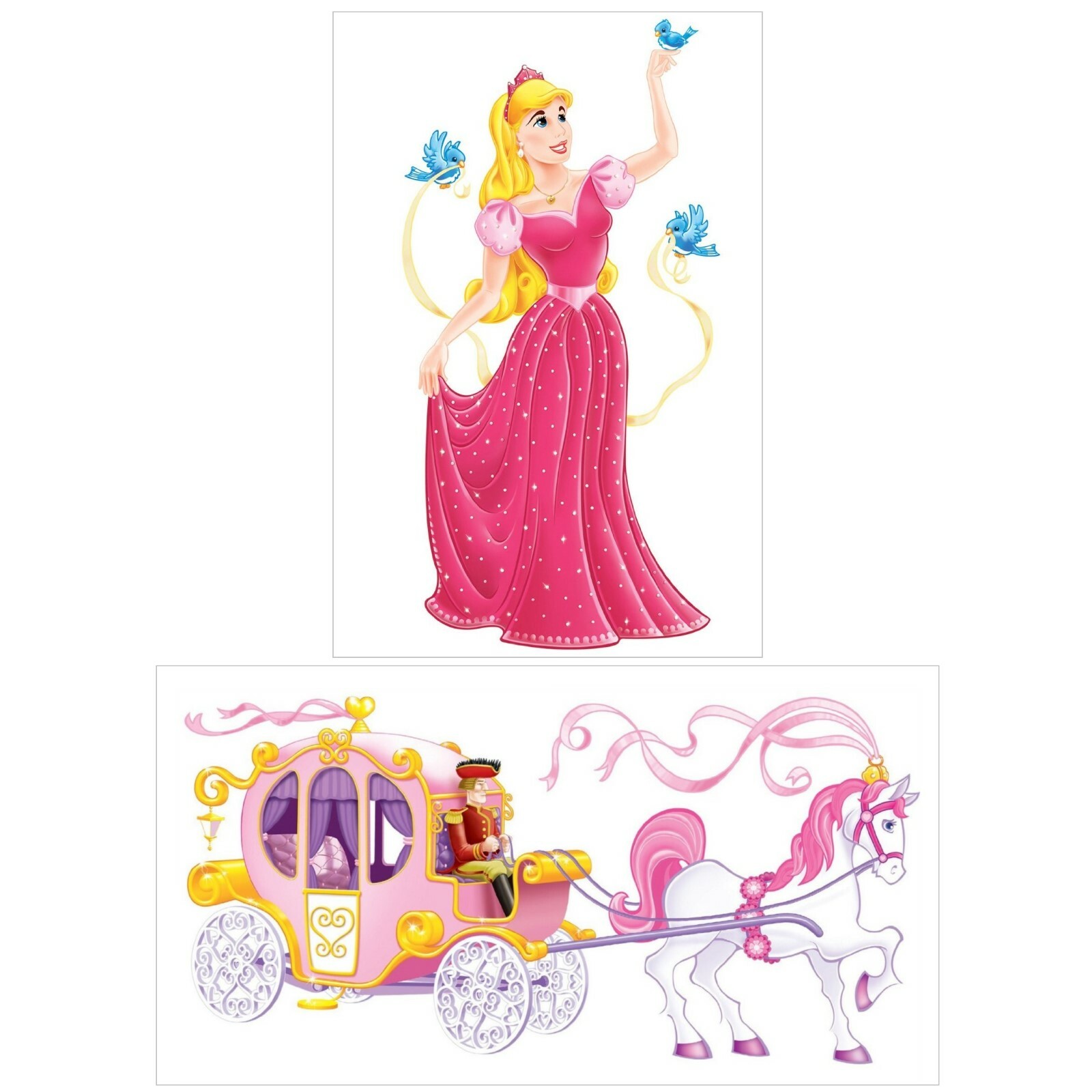 Princess and Carriage Wall Decorations