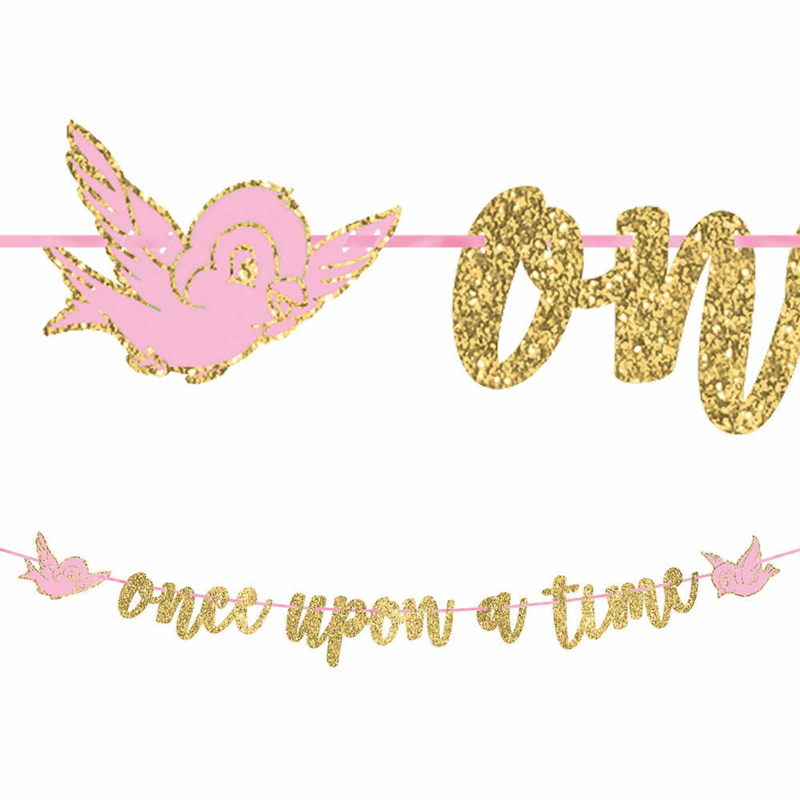 Disney Princess Once Upon A Time Glitter Letter Banner