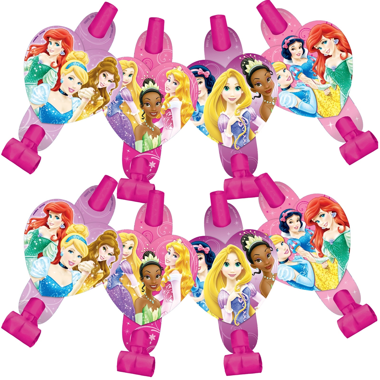 Disney Princess Sparkle Party Blowers (Pack of 8)