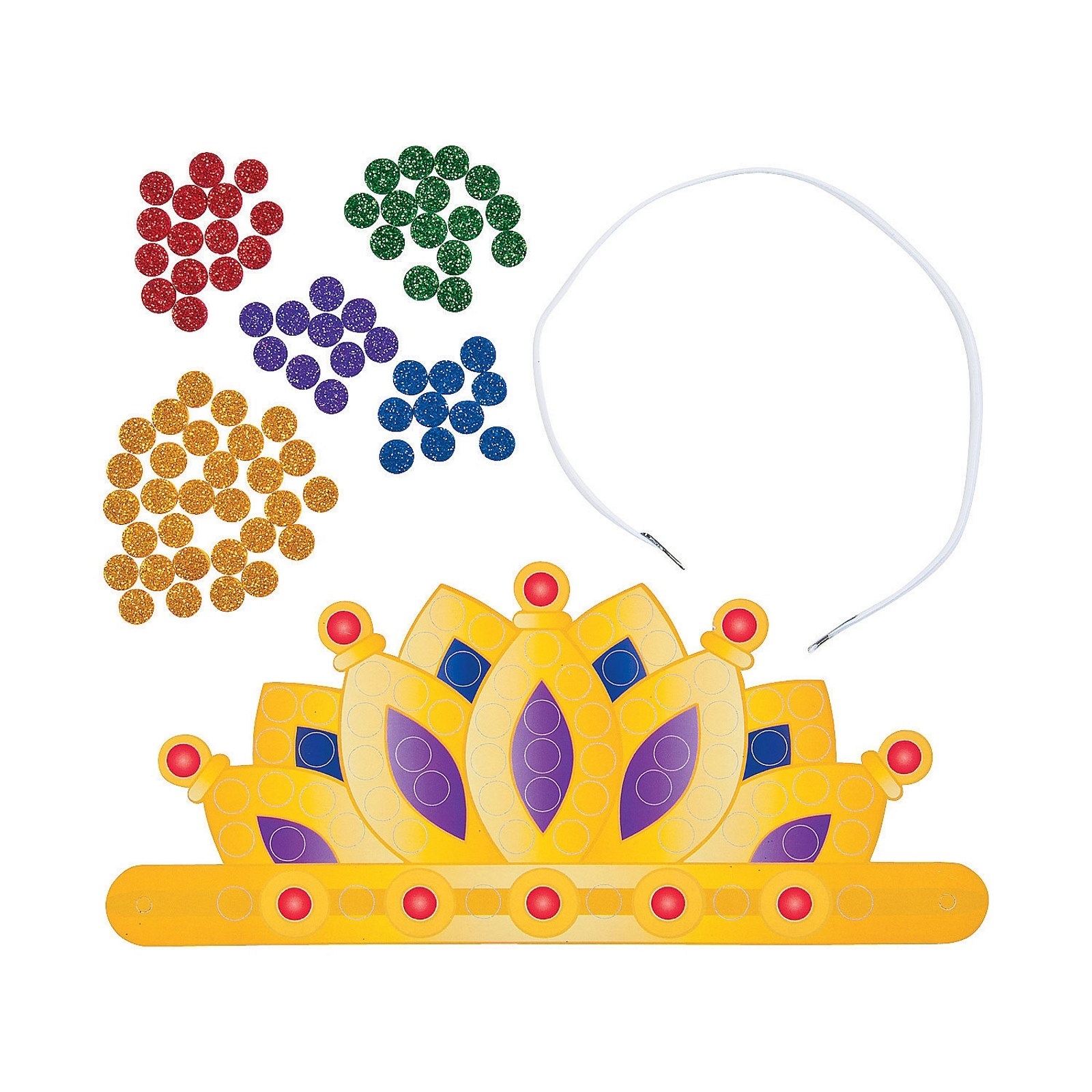 DIY Glitter Princess Tiaras (Pack of 12)
