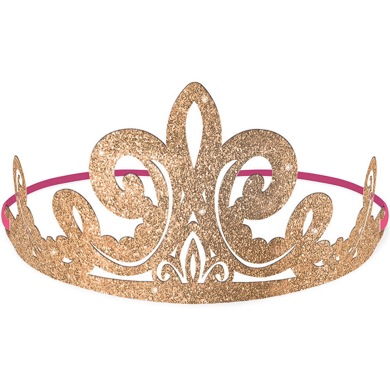 Disney Princess Once Upon A Time Glitter Paper Tiaras (Pack of 8)