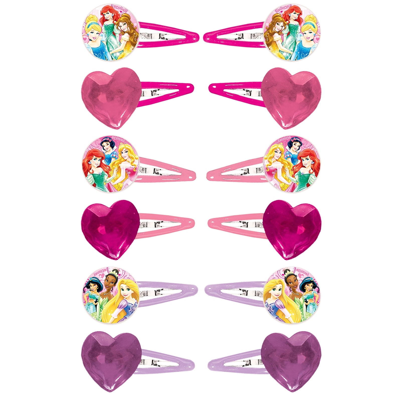 Disney Princess Sparkle Hair Clips (Pack of 12)
