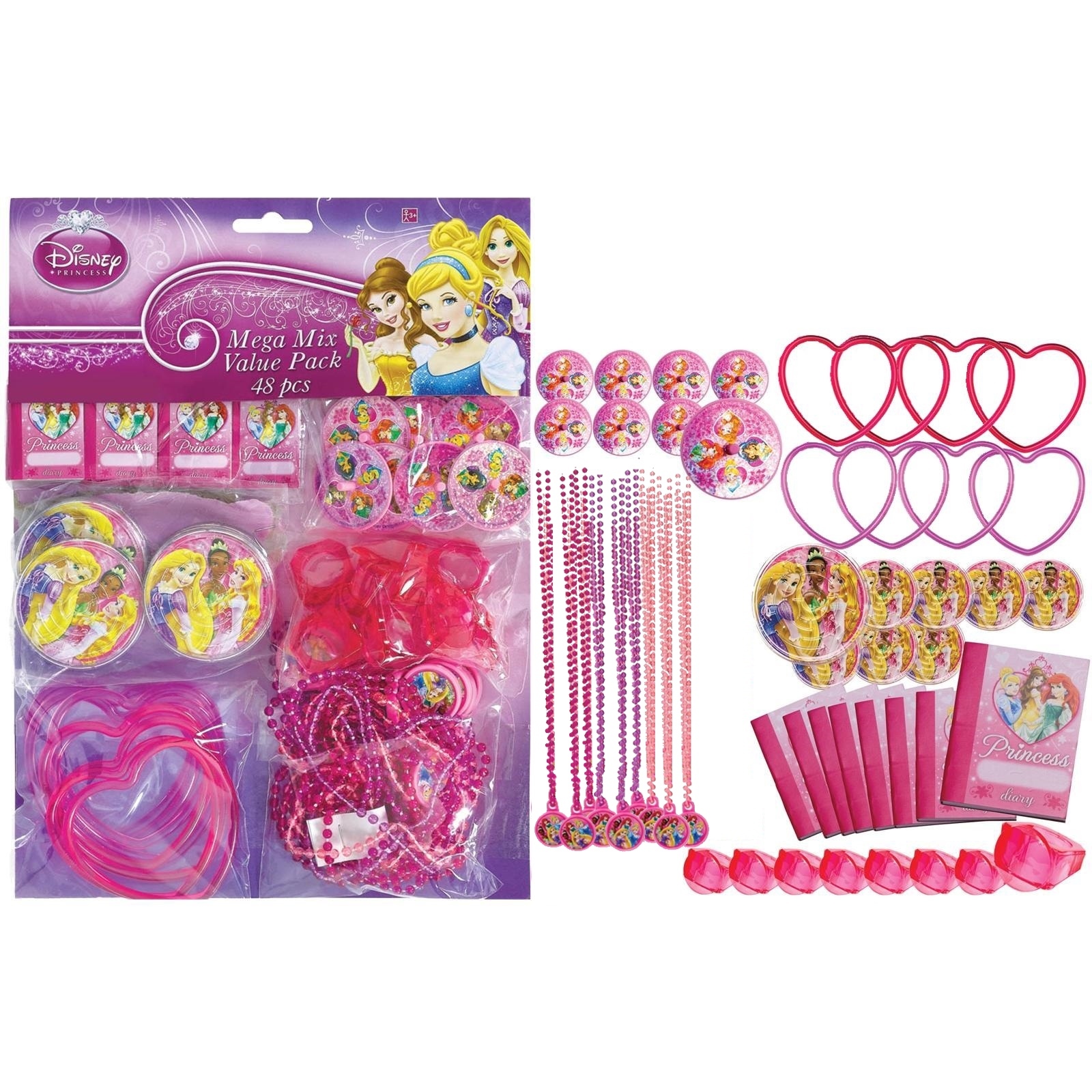 Disney Princess Sparkle Mega Value Favour Pack (48 Pieces)