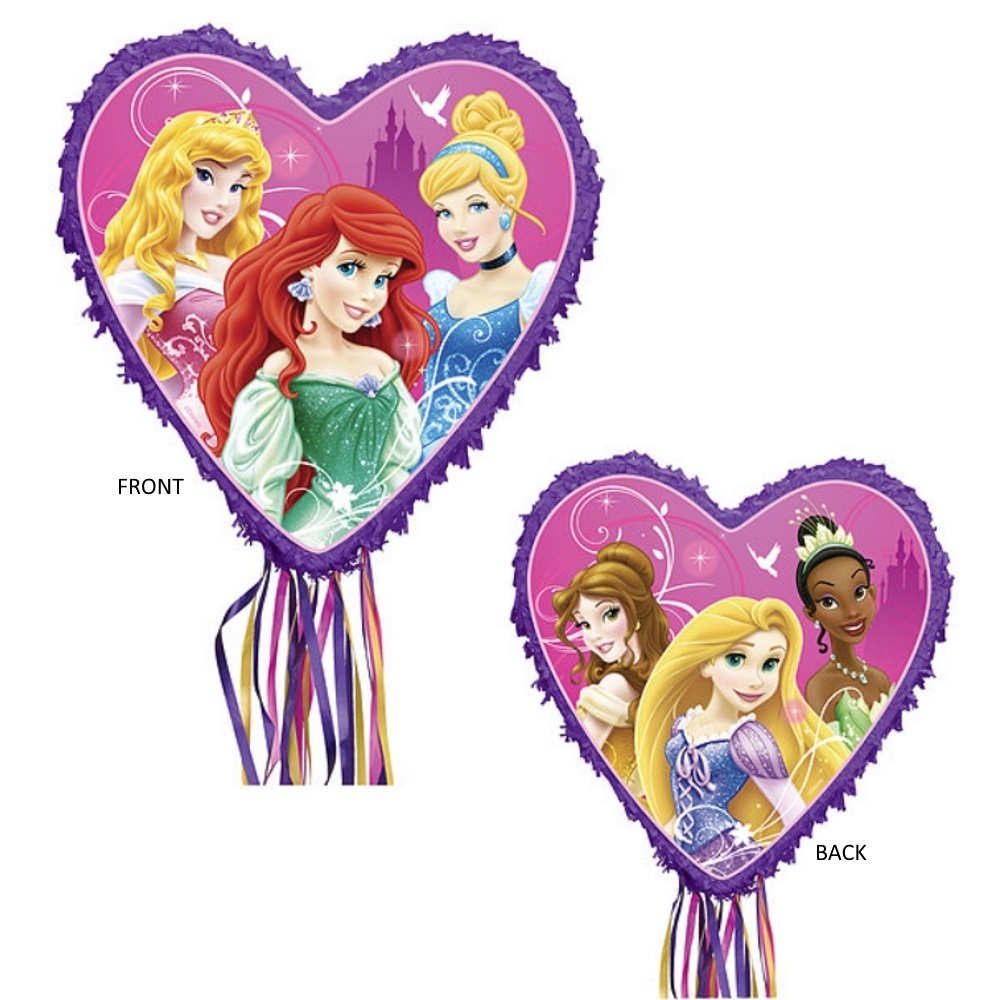 Disney Princess Heart Shaped Pull String Pinata