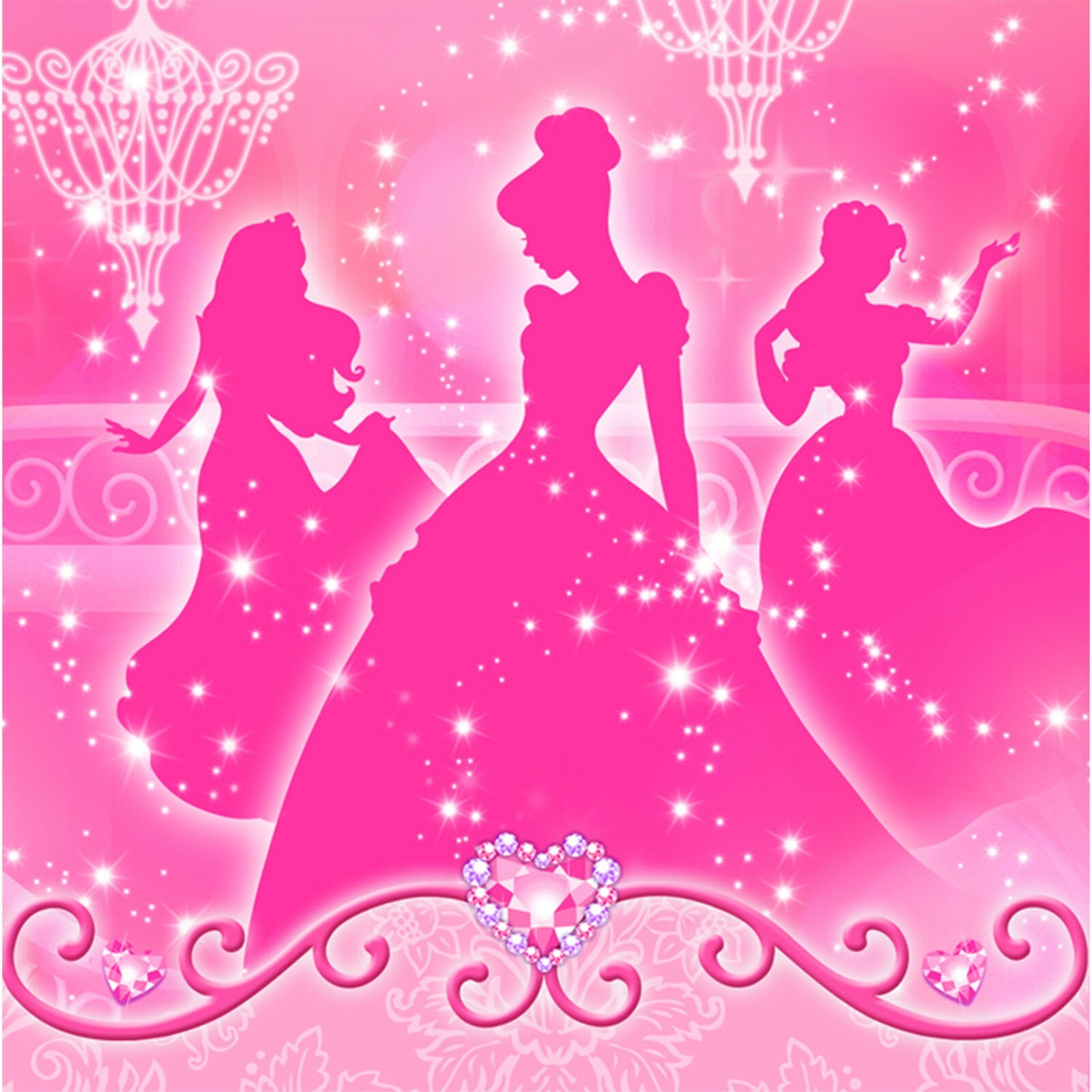 Disney Princess Large Napkins / Serviettes (Pack of 16)