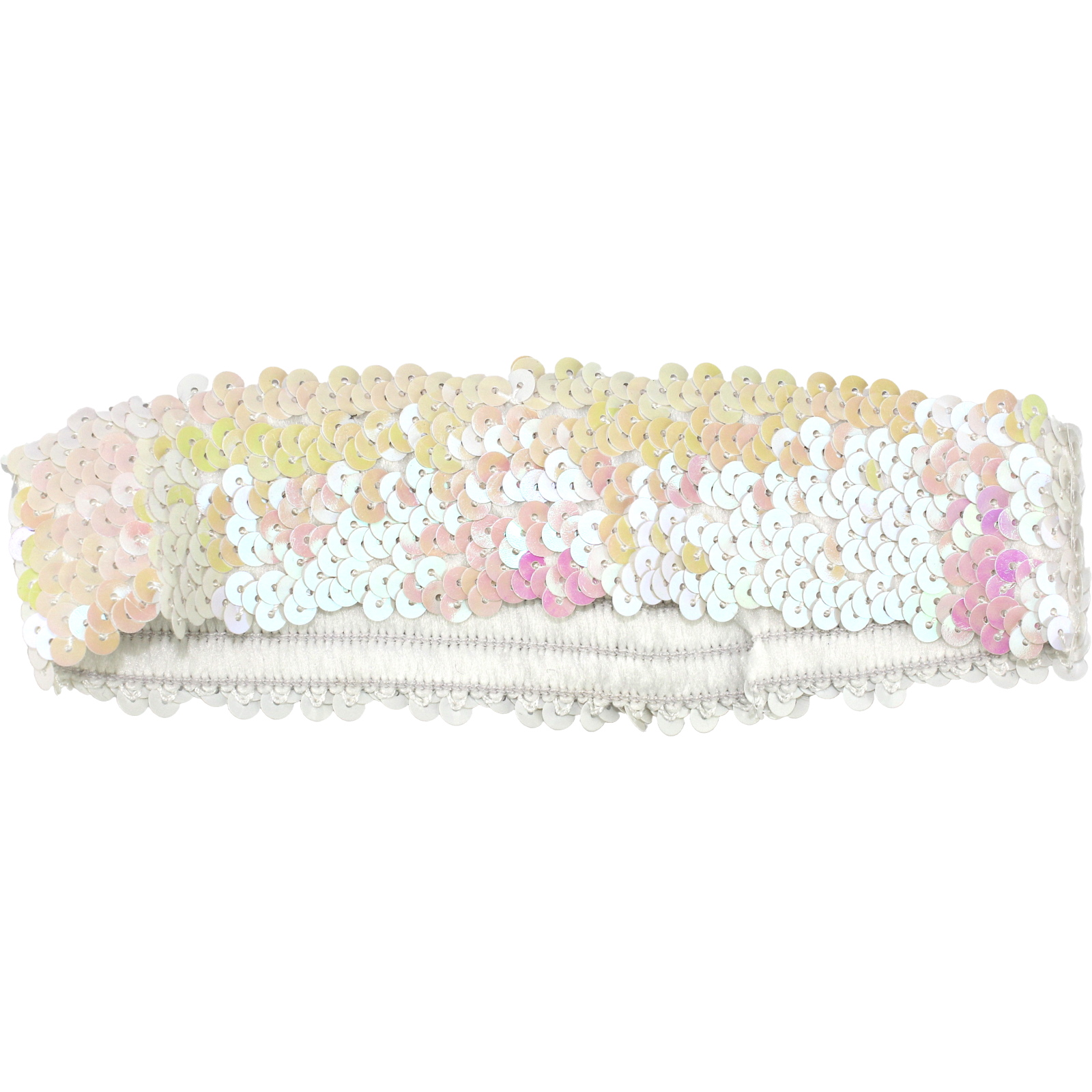 Iridescent White Sequin Headband 