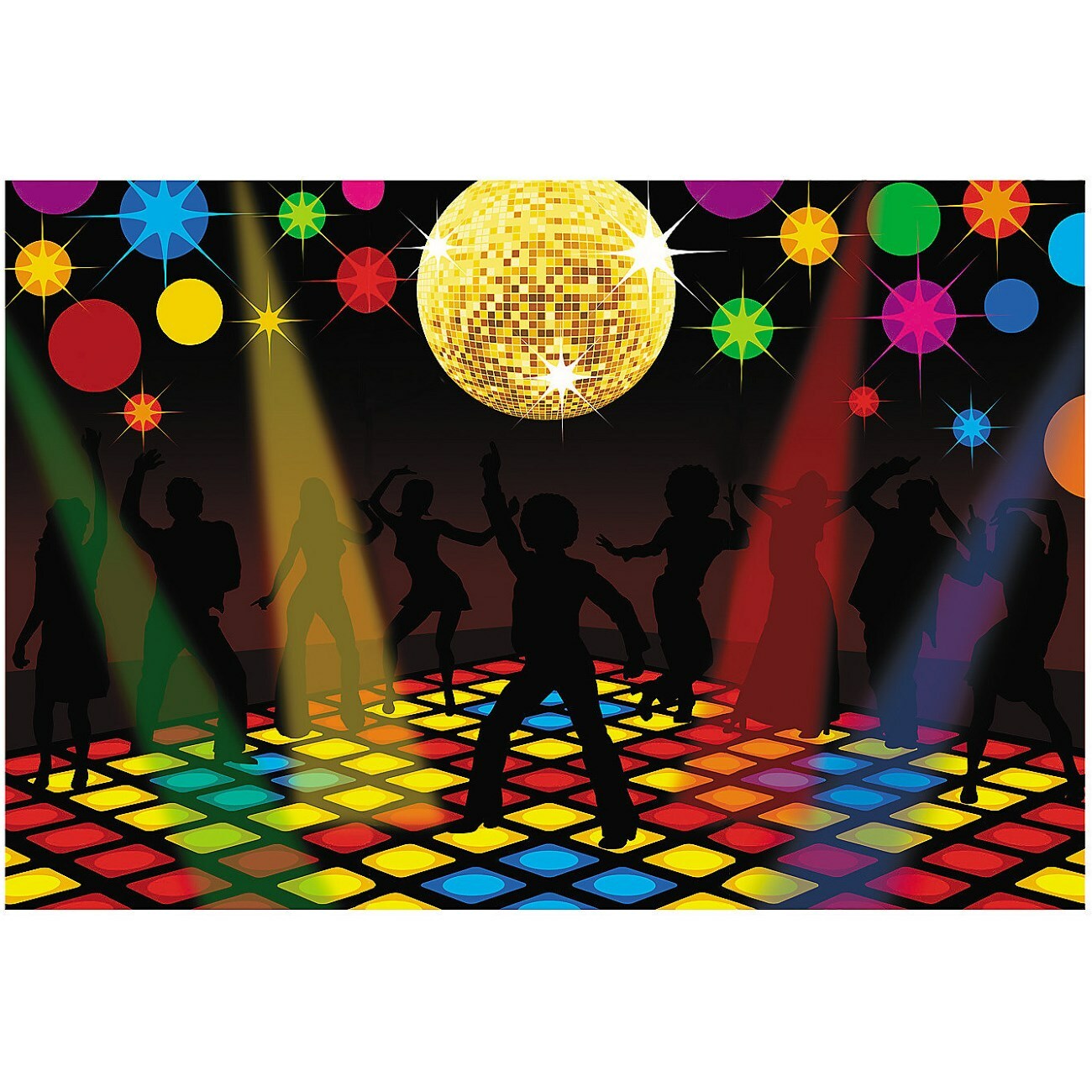 Disco Party Backdrop Banner