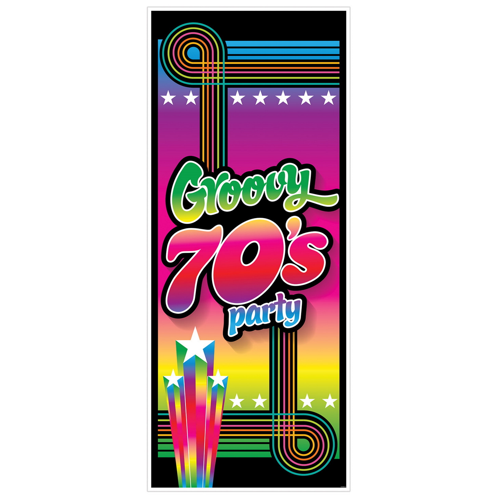 Groovy 70's Party Door Cover