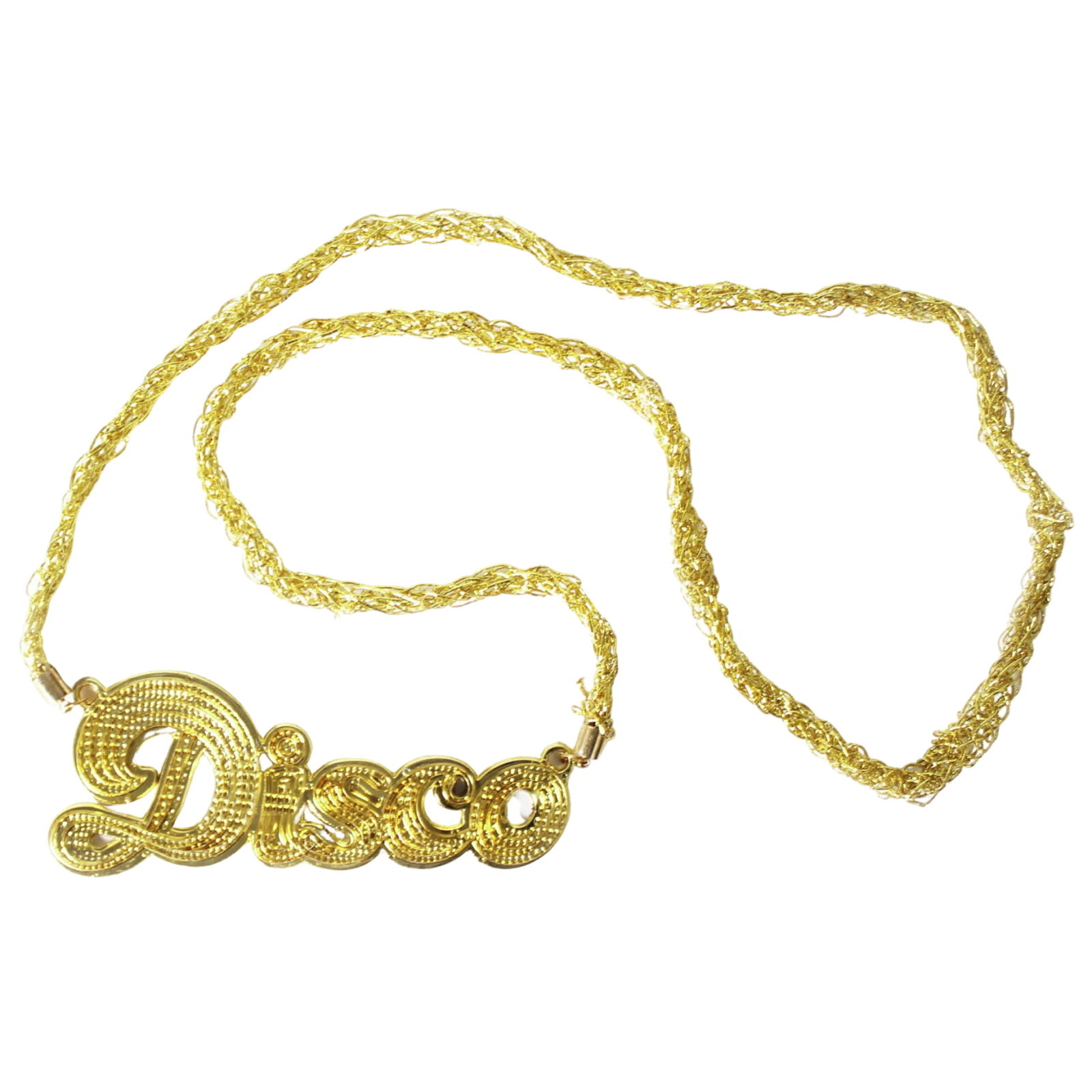 Gold Plastic Disco Necklace
