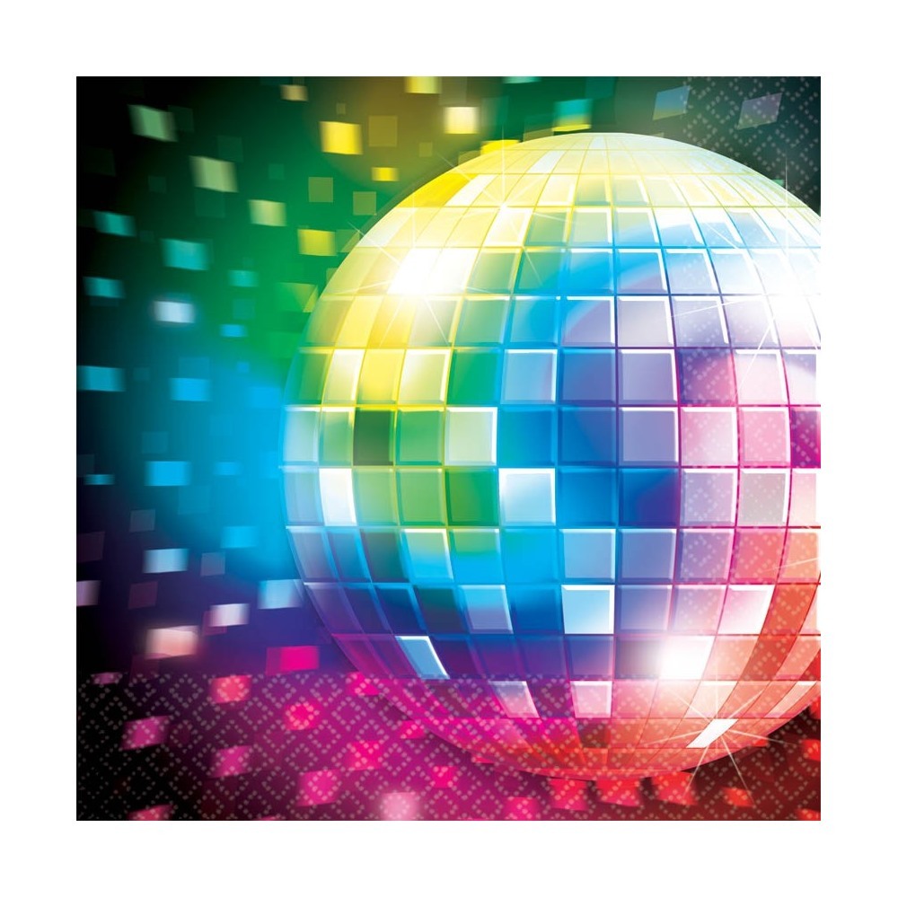 Disco Fever Small Napkins / Serviettes (Pack of 16)