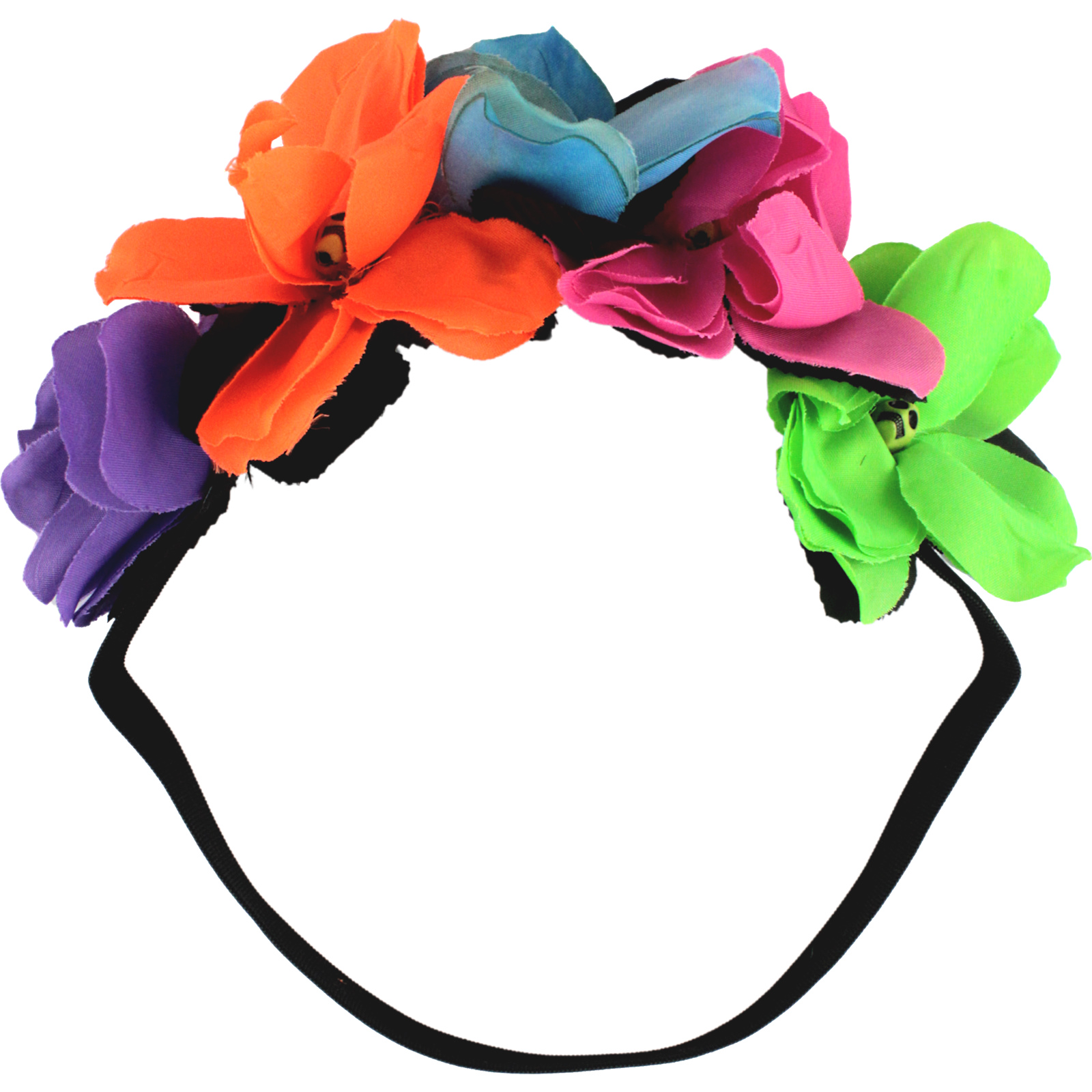 Day of the Dead Coloured Floral Headband