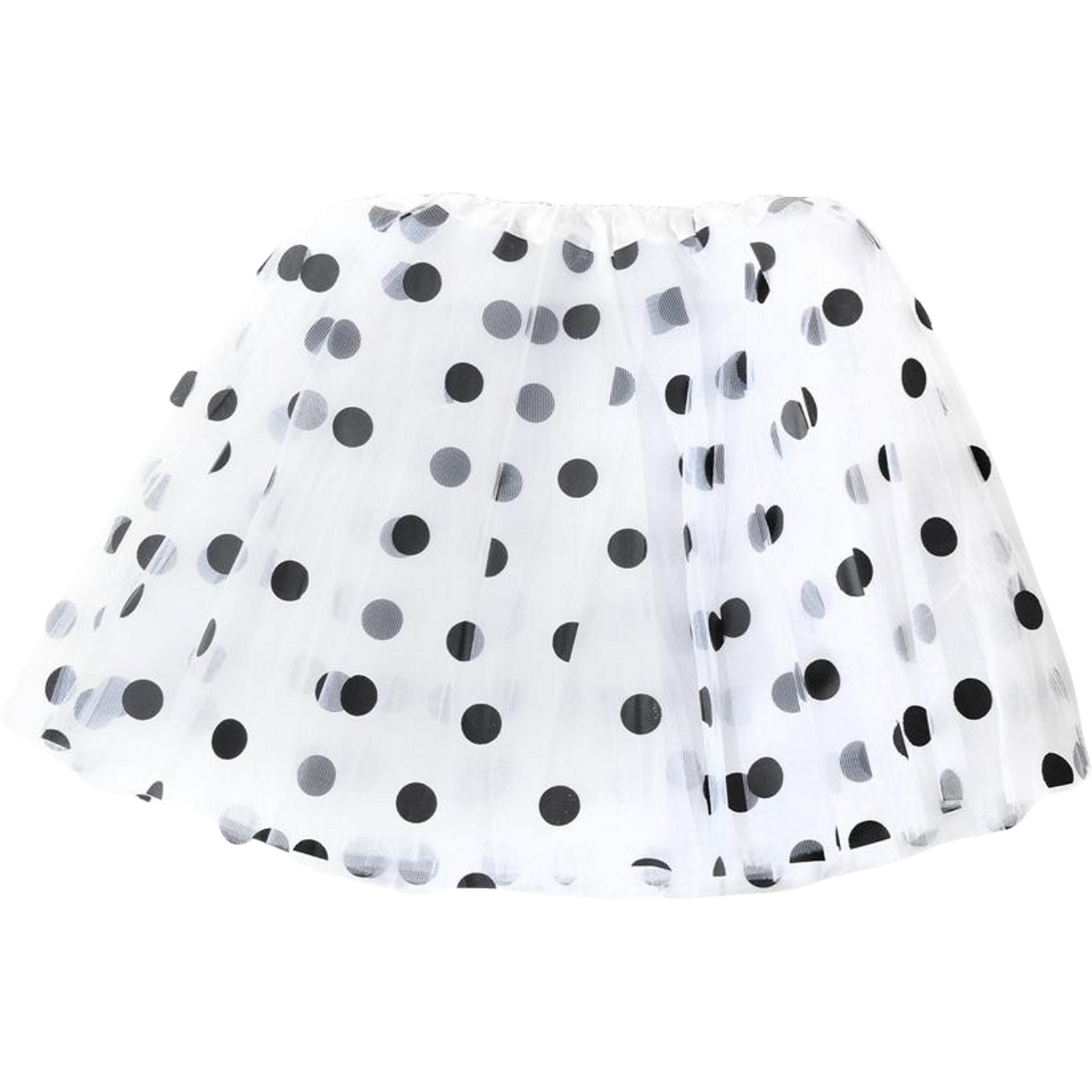 Adult White and Black Polka Dot Tutu 