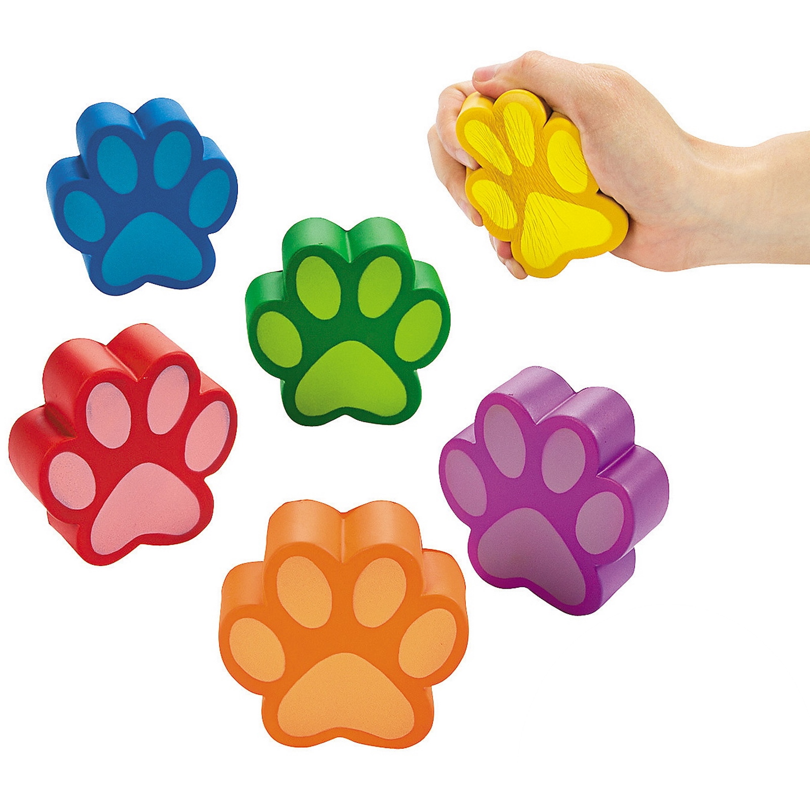 Paw Print Squishy Toys (Pack of 12)