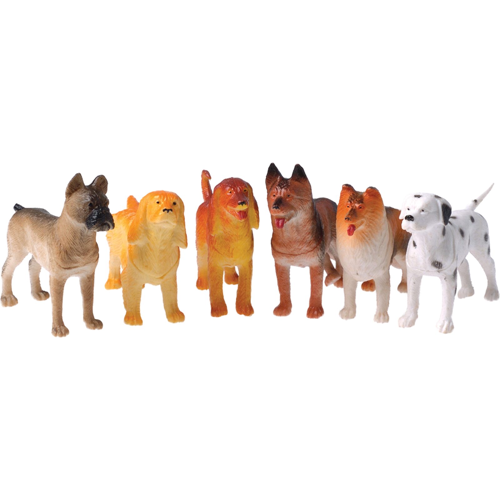 Dog Plastic Toy Figures (Pack of 12) 