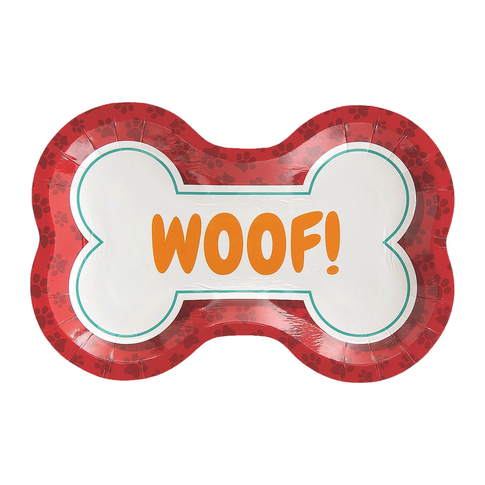 Dog Party Bone Paper Plates (Pack of 8)