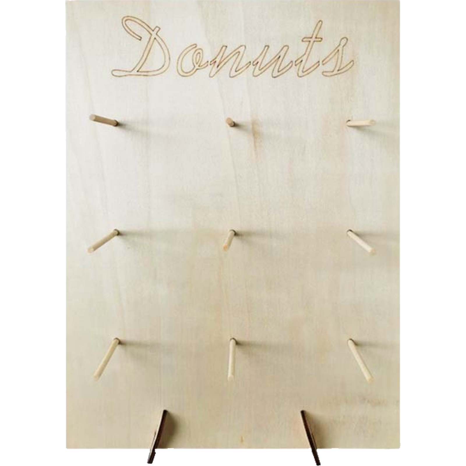 Wooden Donut Display Stand (9 Donuts)