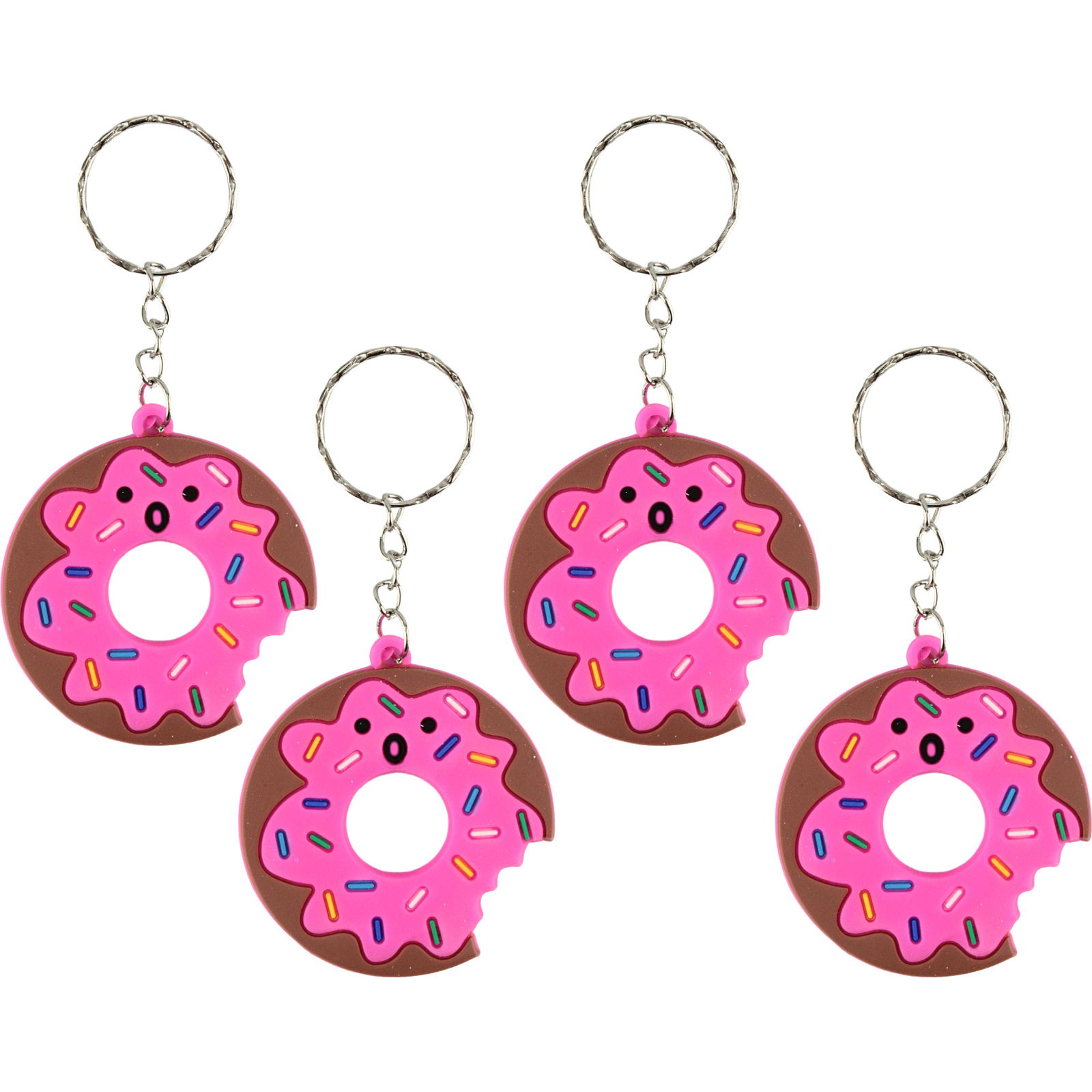 Sprinkle Donut Keychains (Pack of 12)