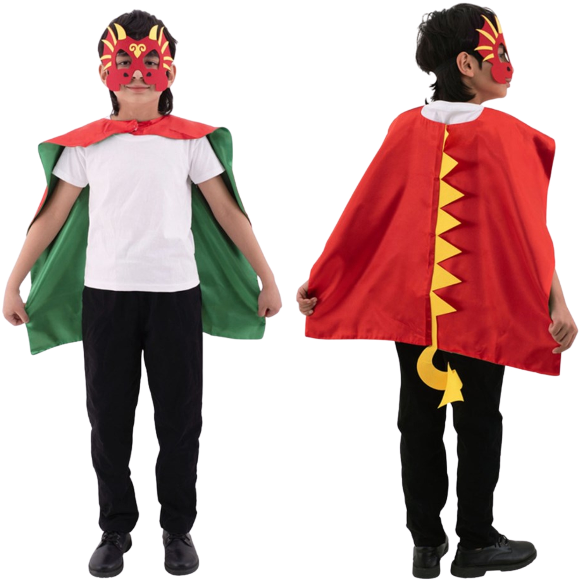Kids Dragon Cape and Mask Set