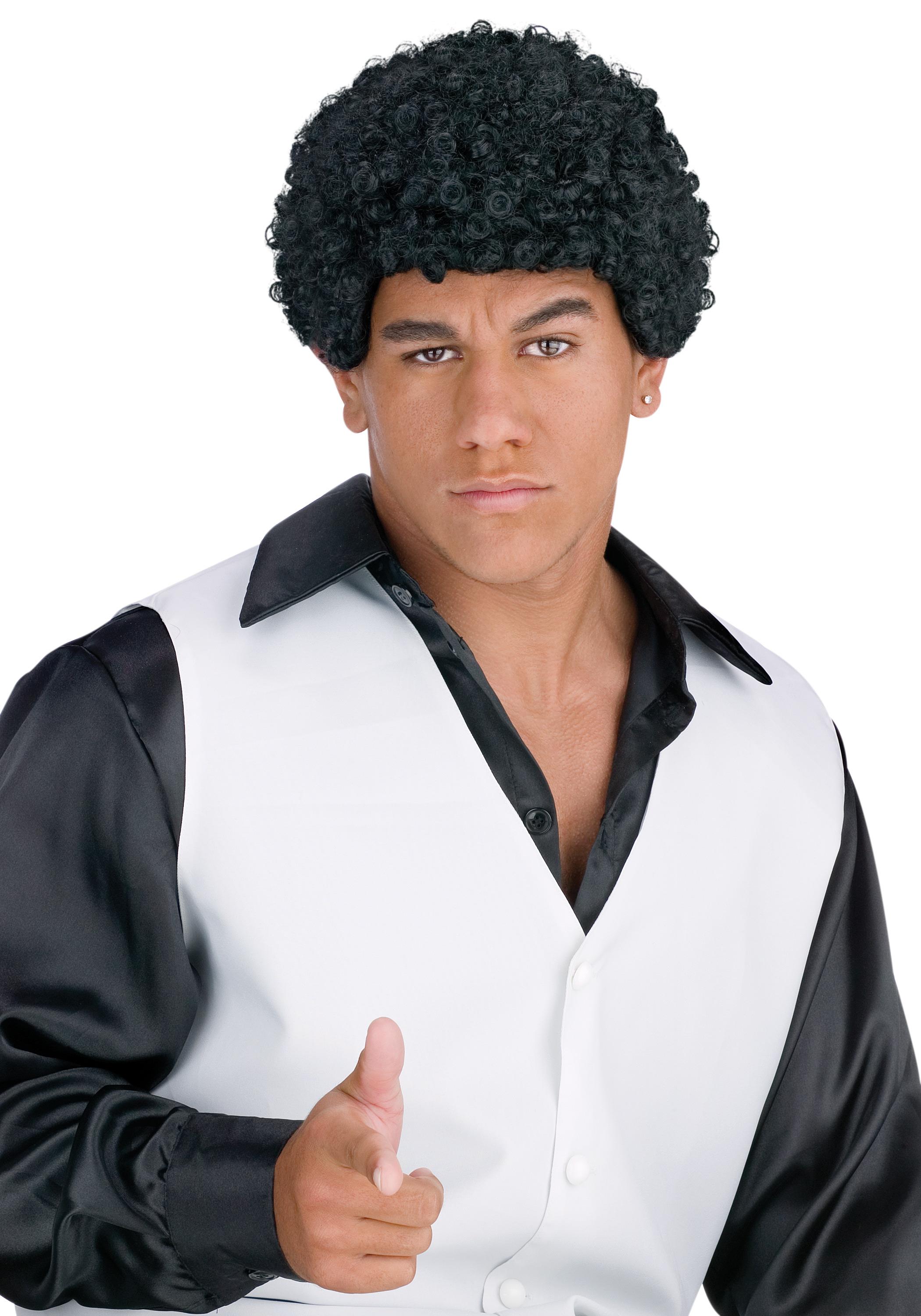 Jheri Curl Black Afro Adult Wig