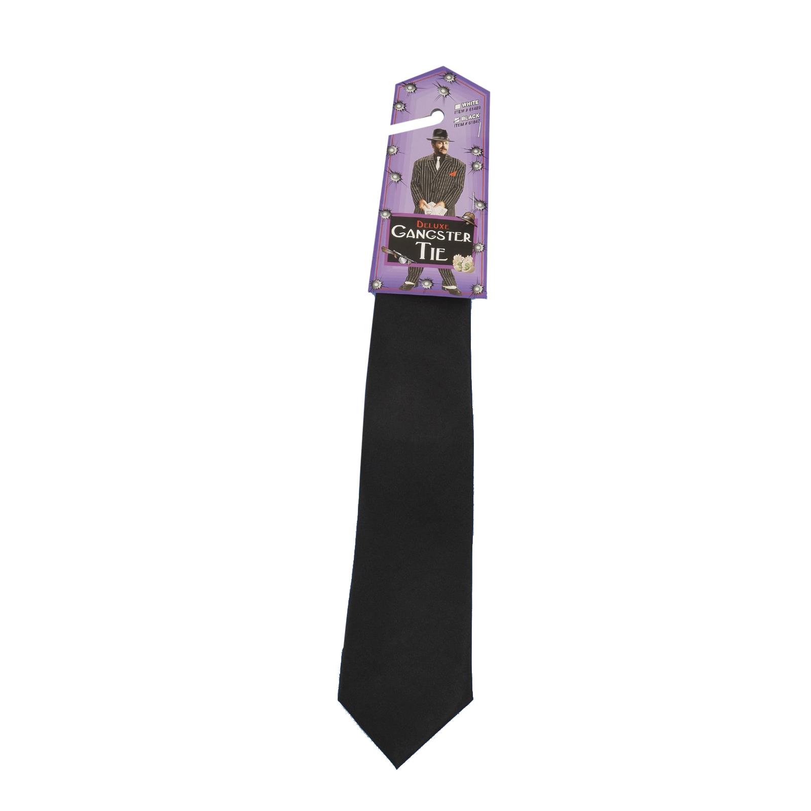 Long Skinny Black Gangster Tie Adult Costume Accessory