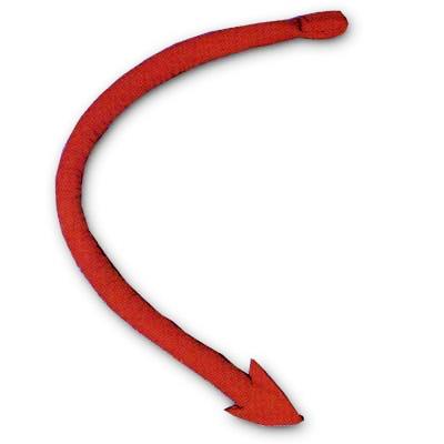 Red Felt Devil Tail Costume Accessory