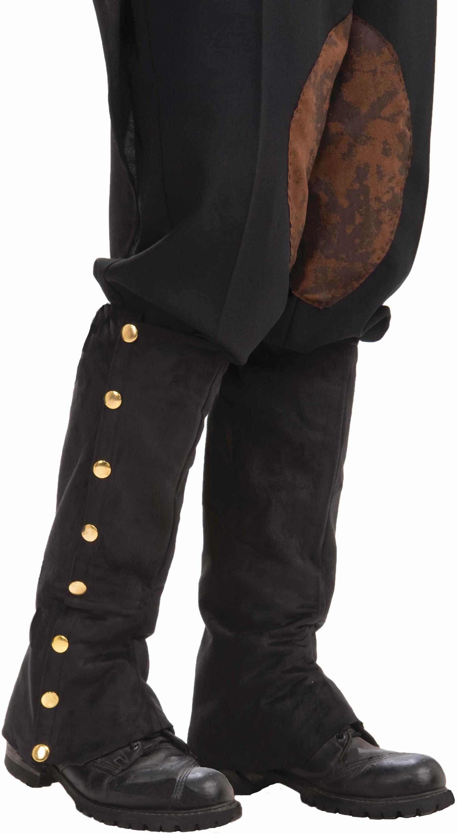 Steampunk Black Spats Adult Boot Covers